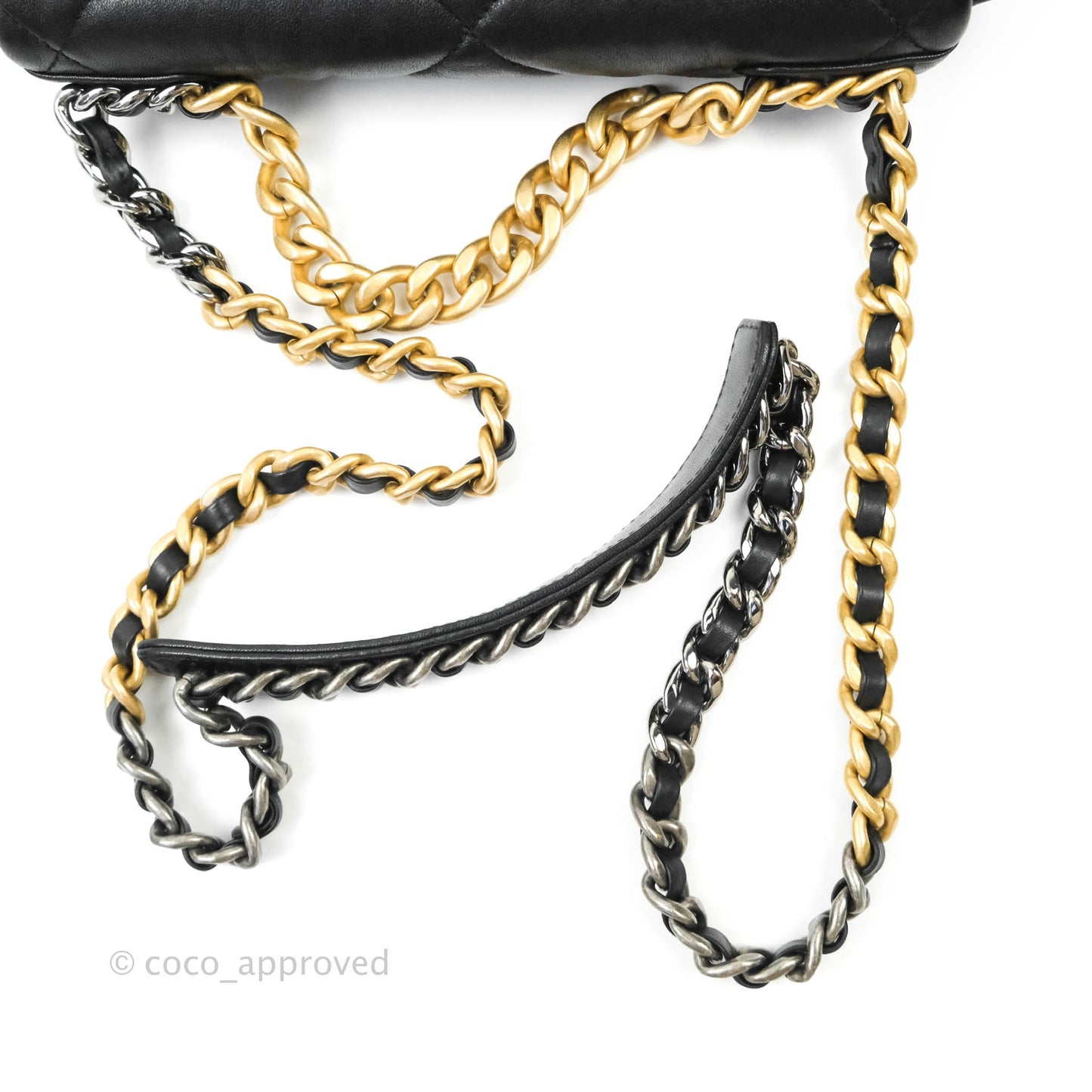 Chanel 19 Small Black Goatskin Mixed Hardware
