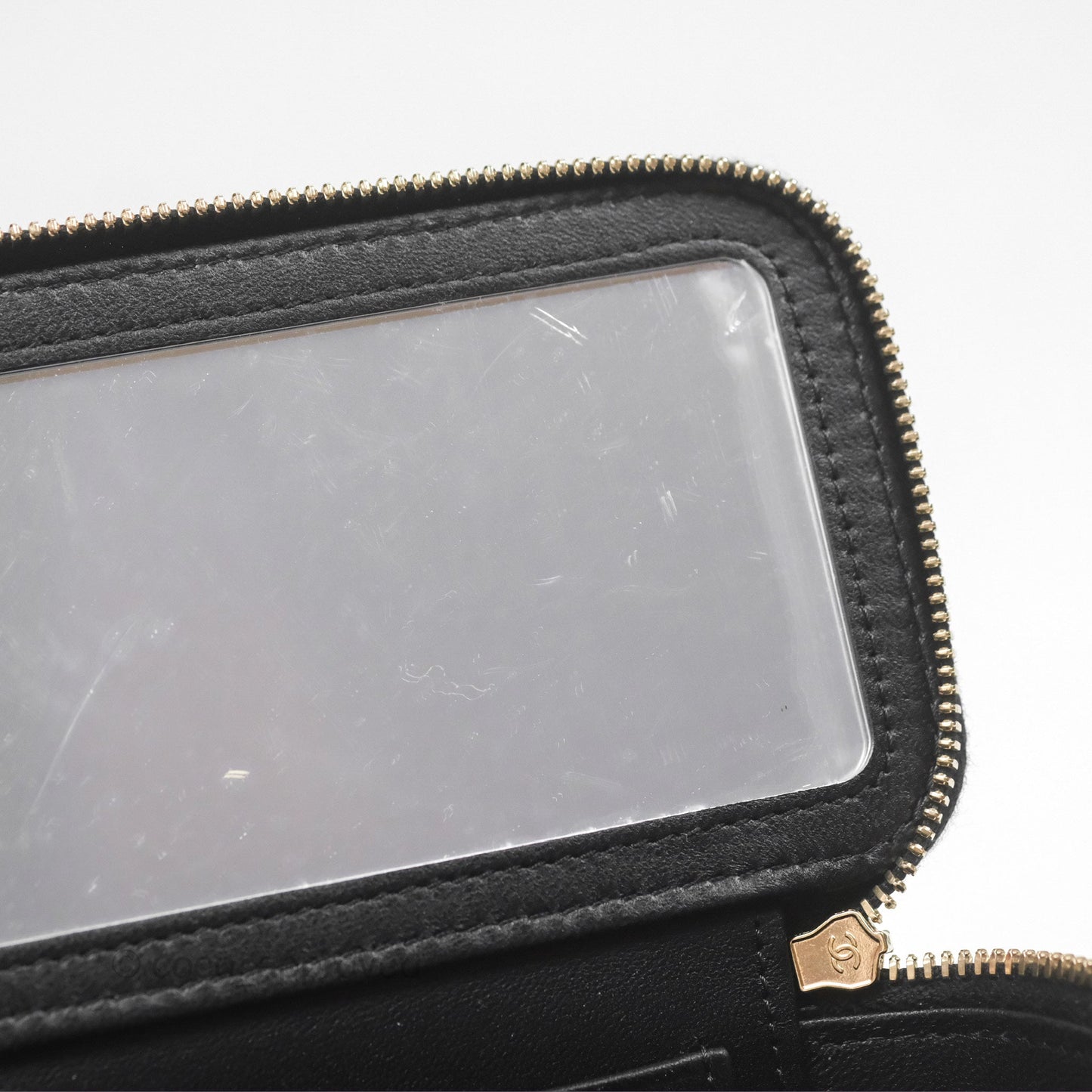 Chanel Vanity Rectangular Top Handle Black Lambskin Gold Hardware