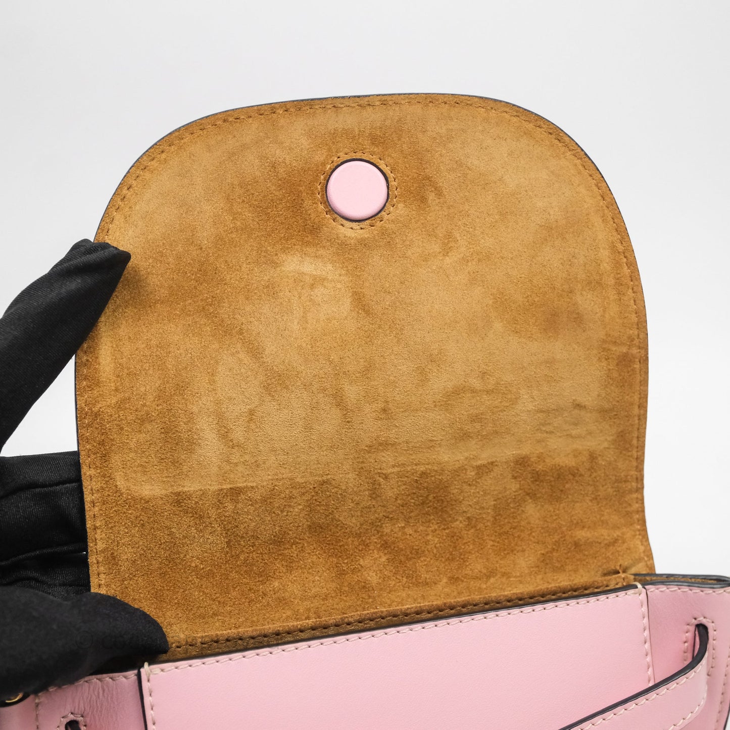 Loewe Mini Gate Belt Bag in Soft Calfskin Pink