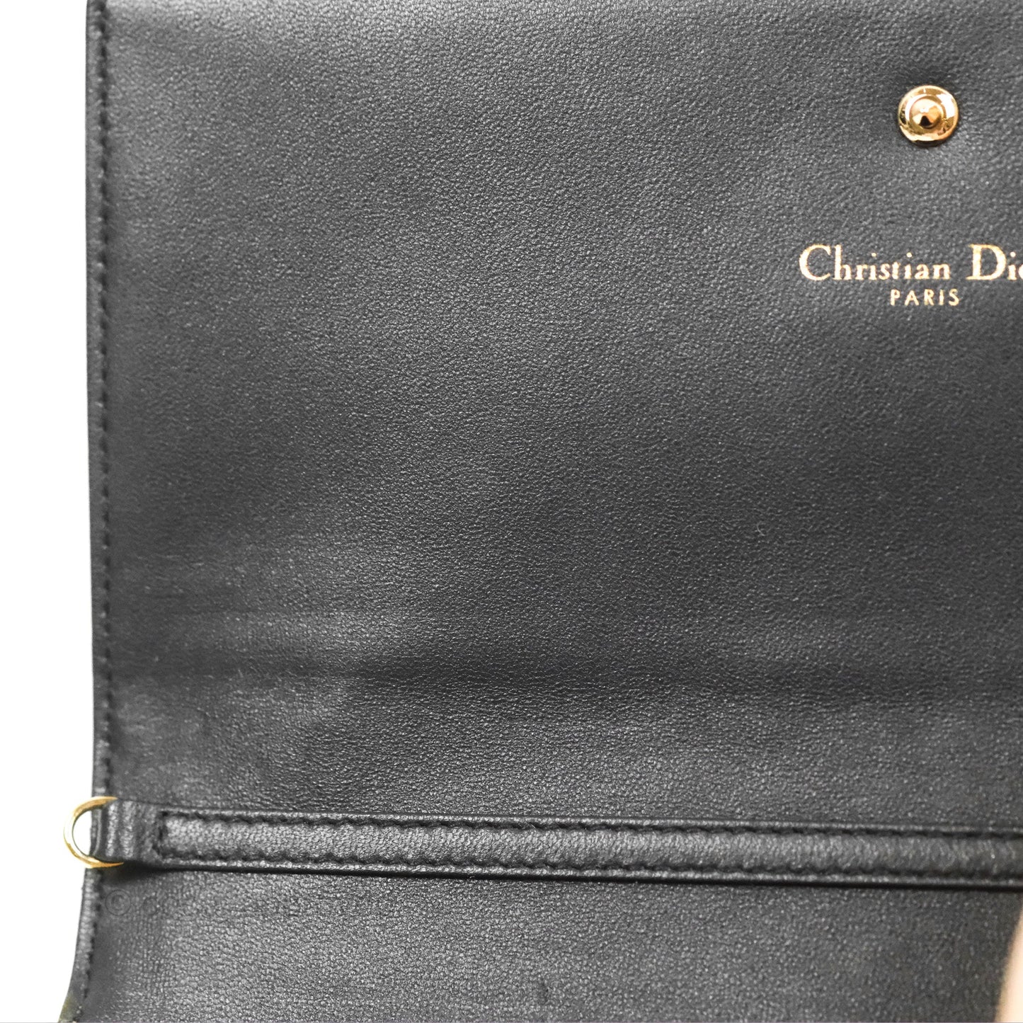 Christian Dior Diorama Clutch with Chain Metallic Gold Gold Hardware
