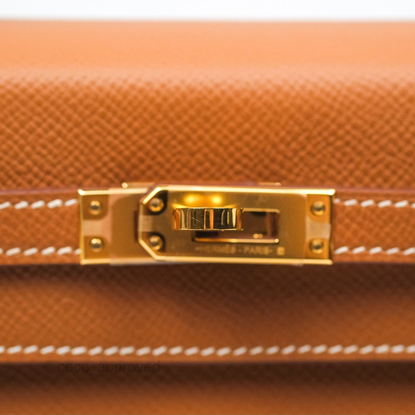 Hermès Kelly 25 Sellier Gold Epsom Gold Hardware
