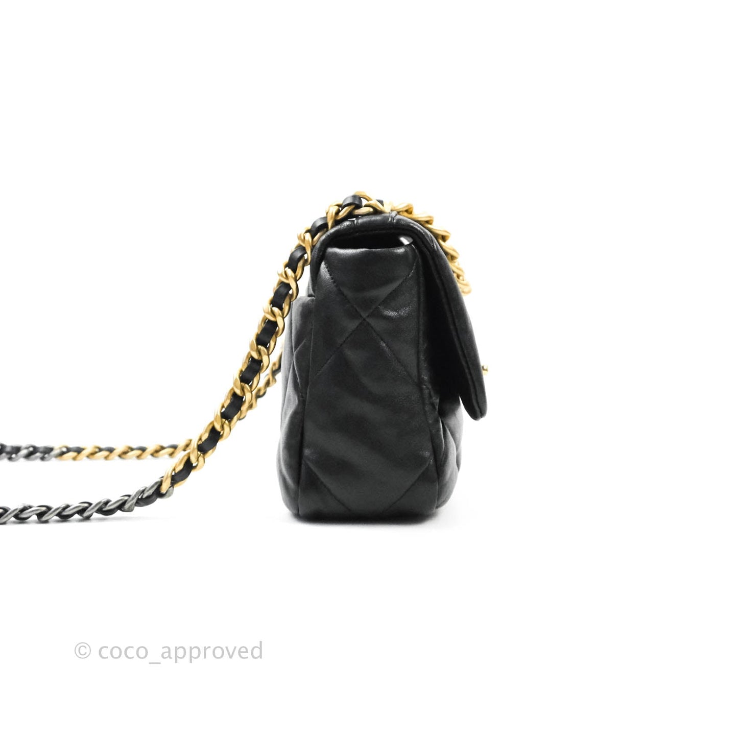Chanel 19 Small Black Goatskin Mixed Hardware