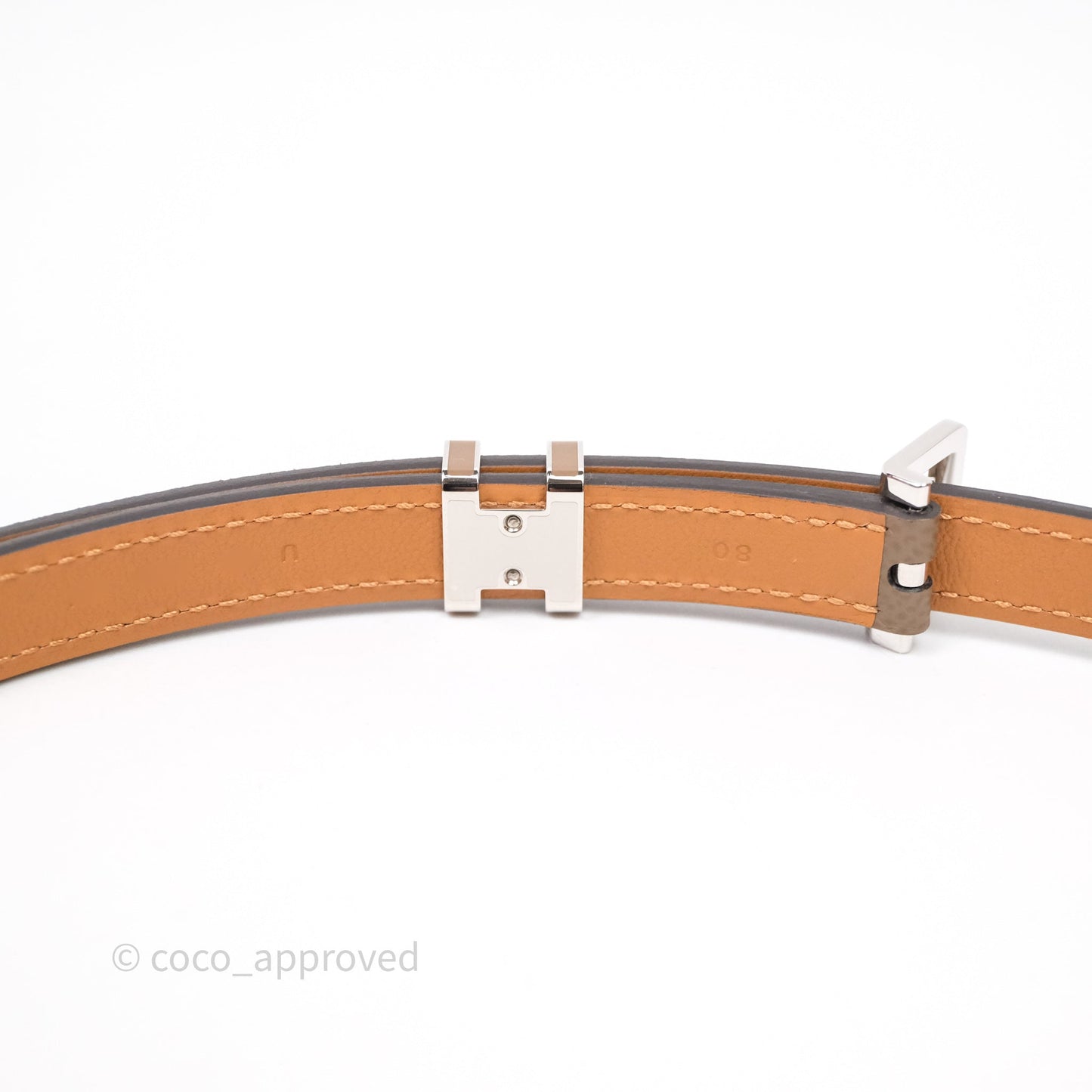 Hermes Pop H 15 Belt Etoupe