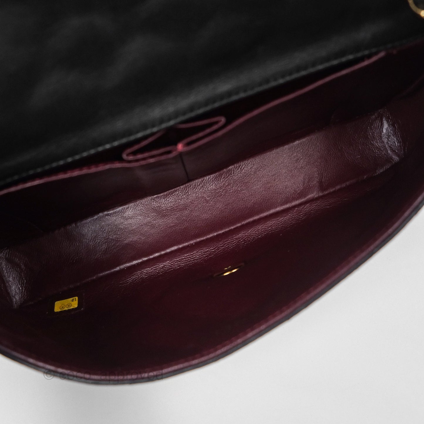 Chanel Quilted East West Flap Bag Black Lambskin Gold Hardware