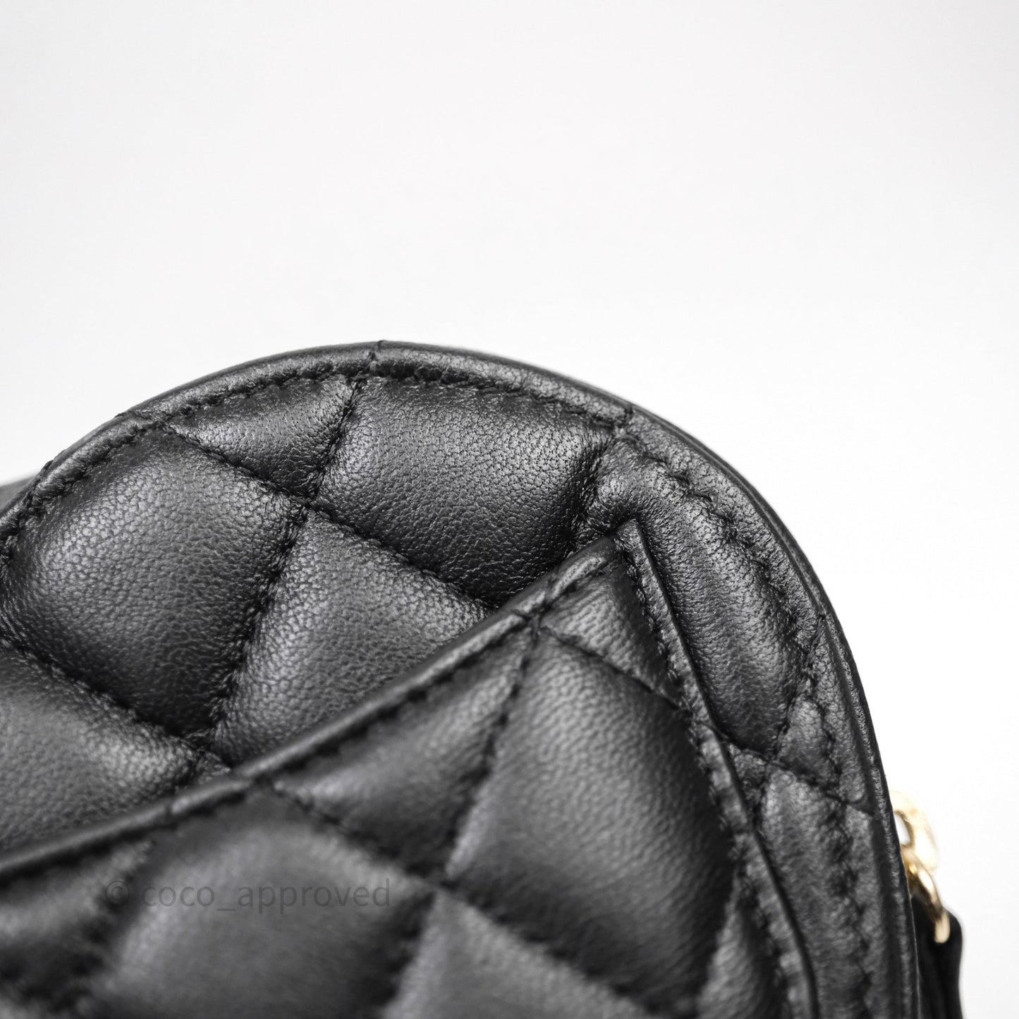 Chanel Small Heart Bag Black Lambskin Gold Hardware