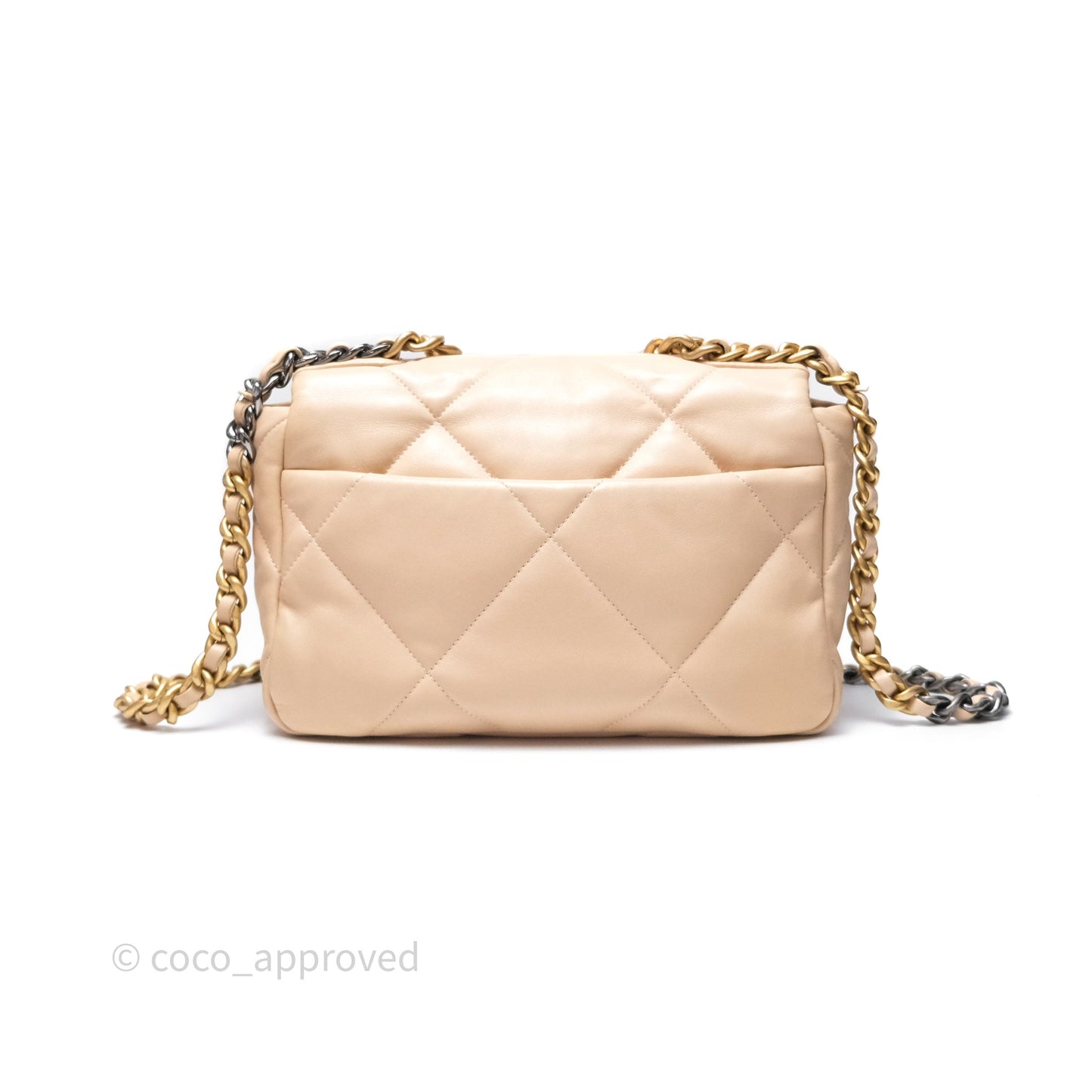 Chanel 19 Small Beige Mixed Hardware