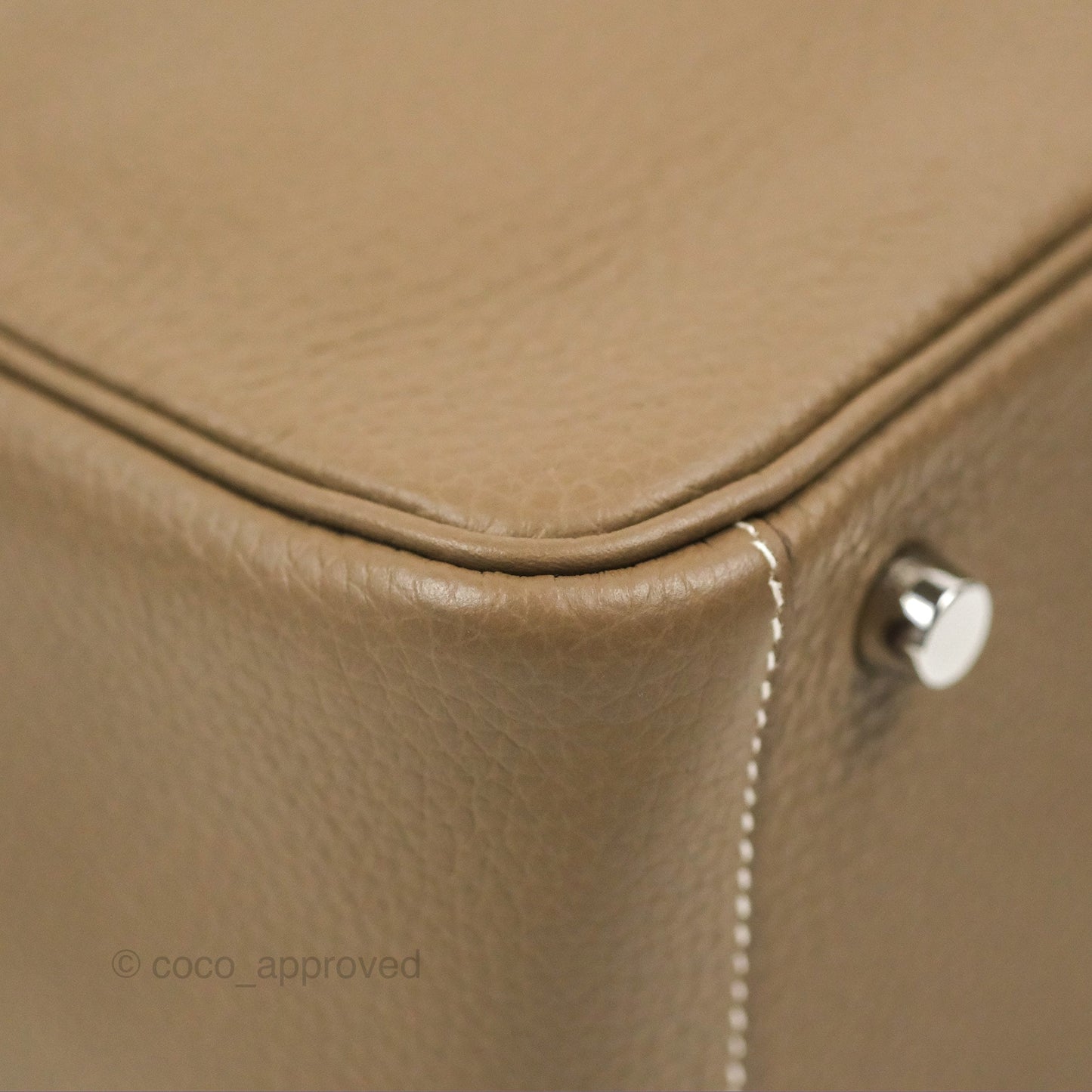 Hermès Lindy 26 Etoupe Clemence Palladium Hardware