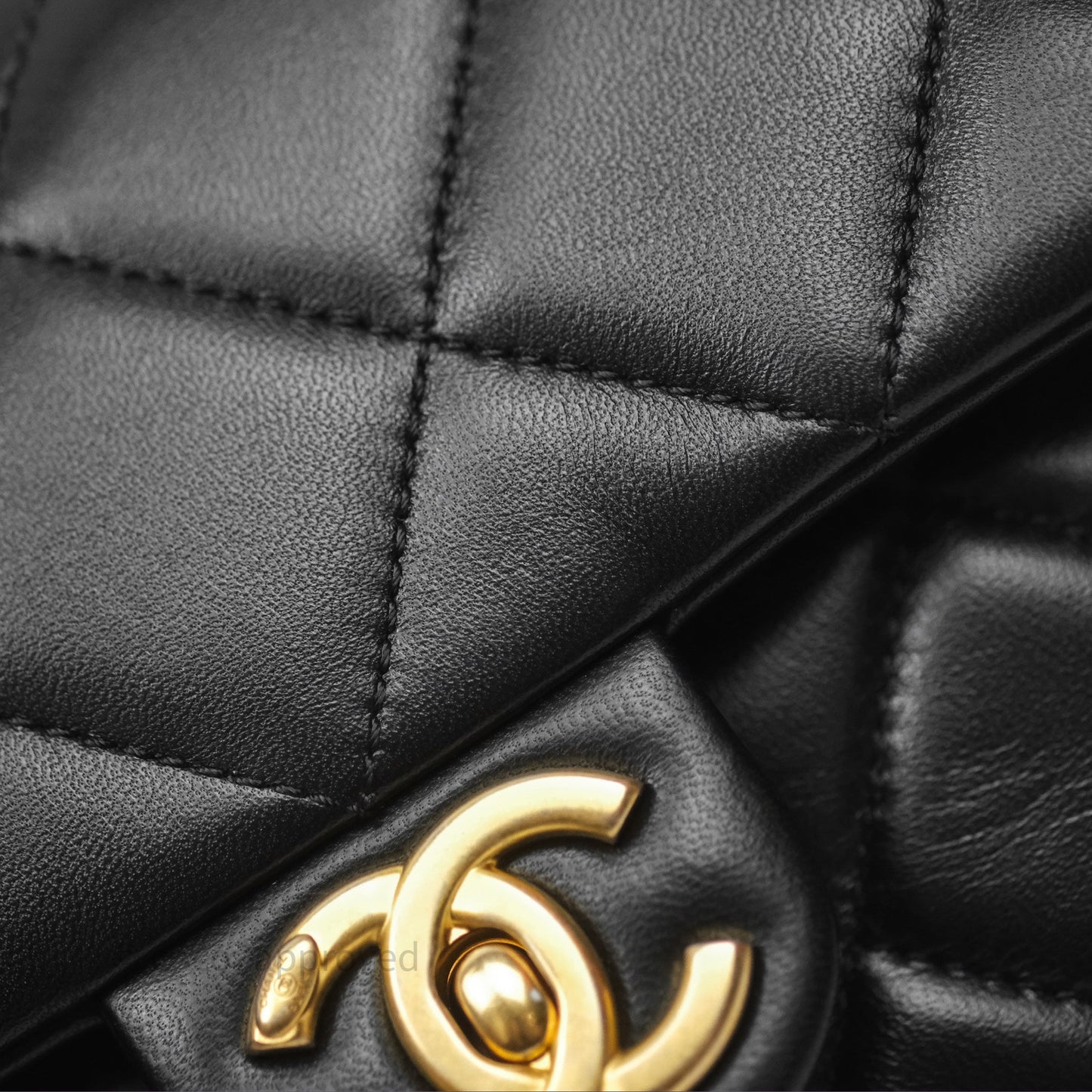 Chanel Quilted My Perfect Mini With Pearl Black Lambskin Gold Hardware 21K