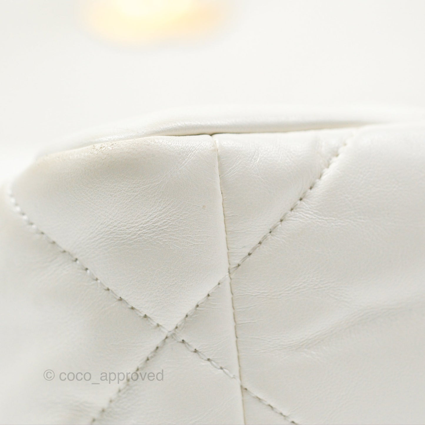 Chanel 19 Small Ivory White Lambskin Mixed Hardware