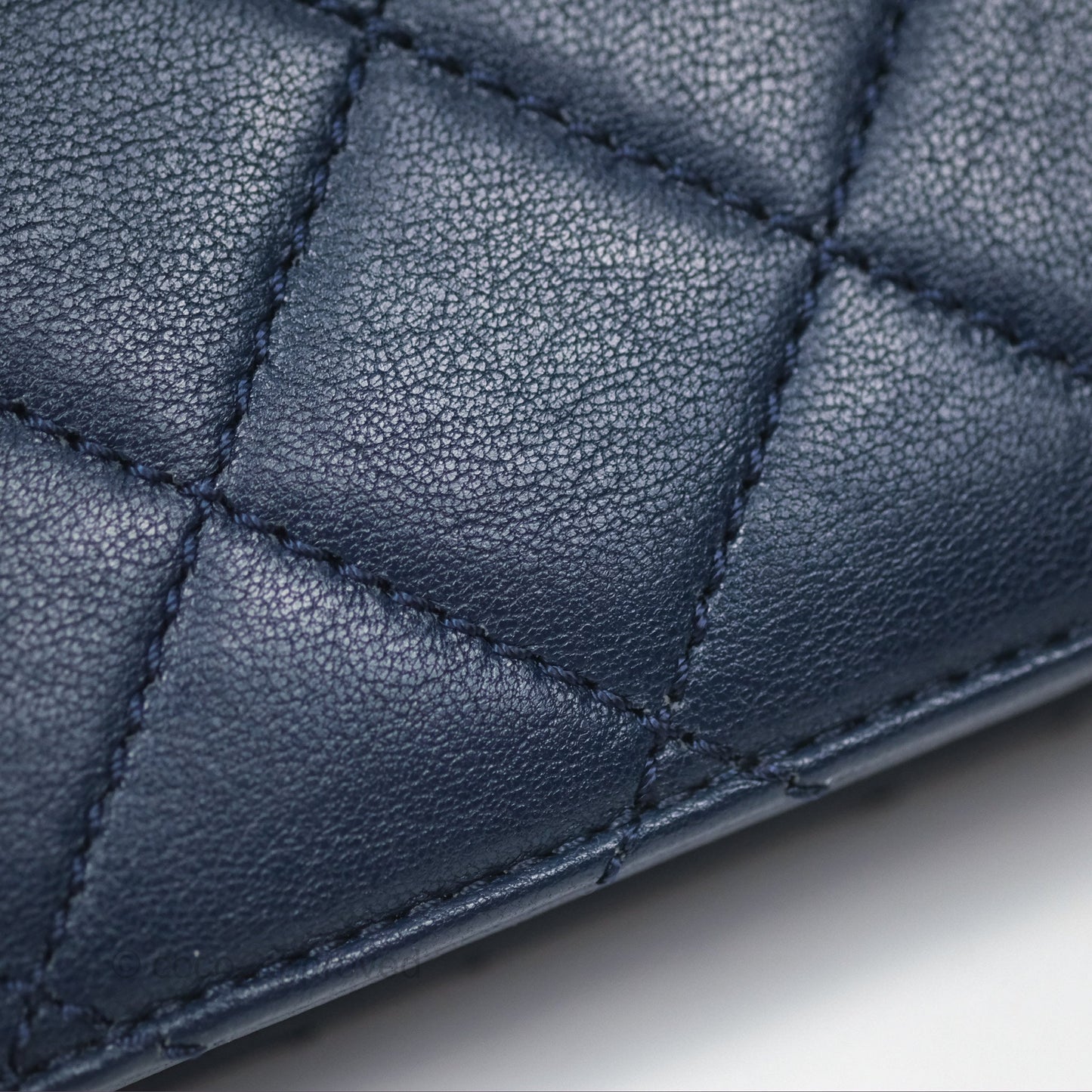 Chanel Beauty Lock Flap Bag Navy Sheepskin Aged Gold Hardware