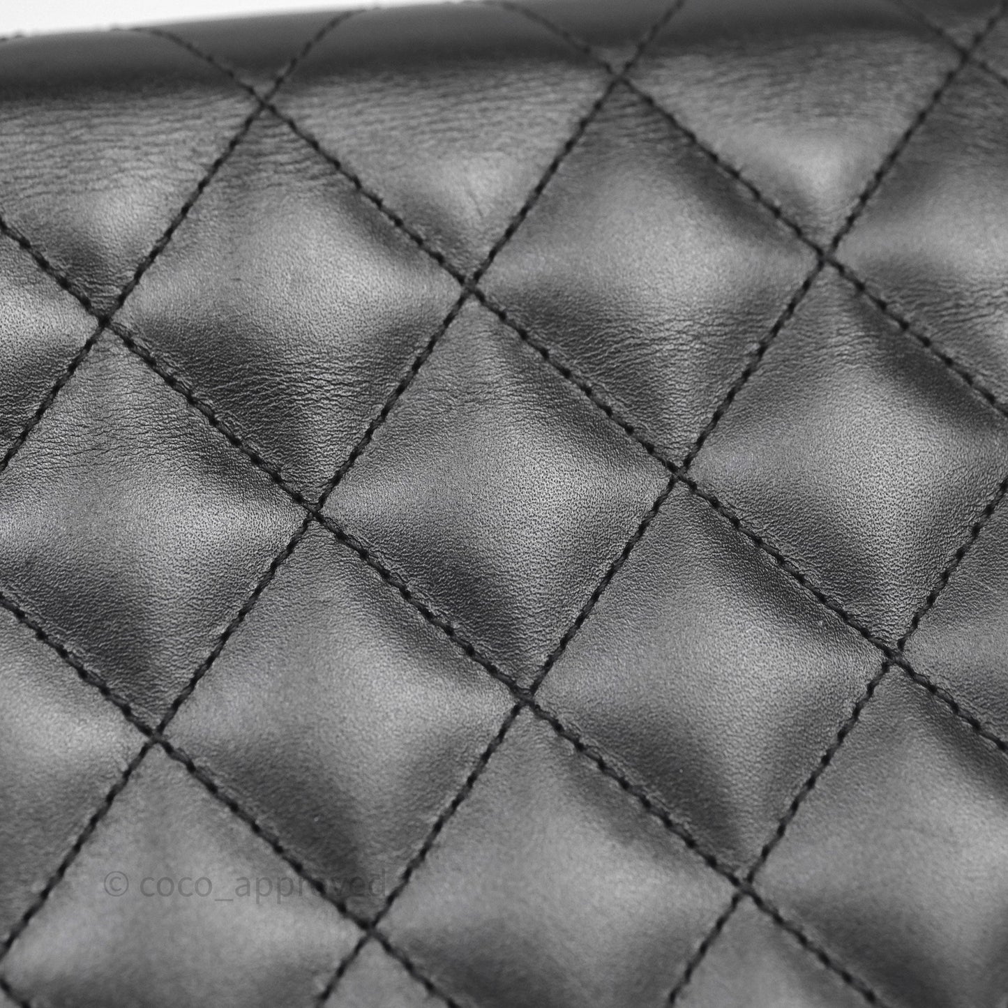 Chanel Quilted Cambon Wallet on Chain WOC Black Calfskin Silver Hardware