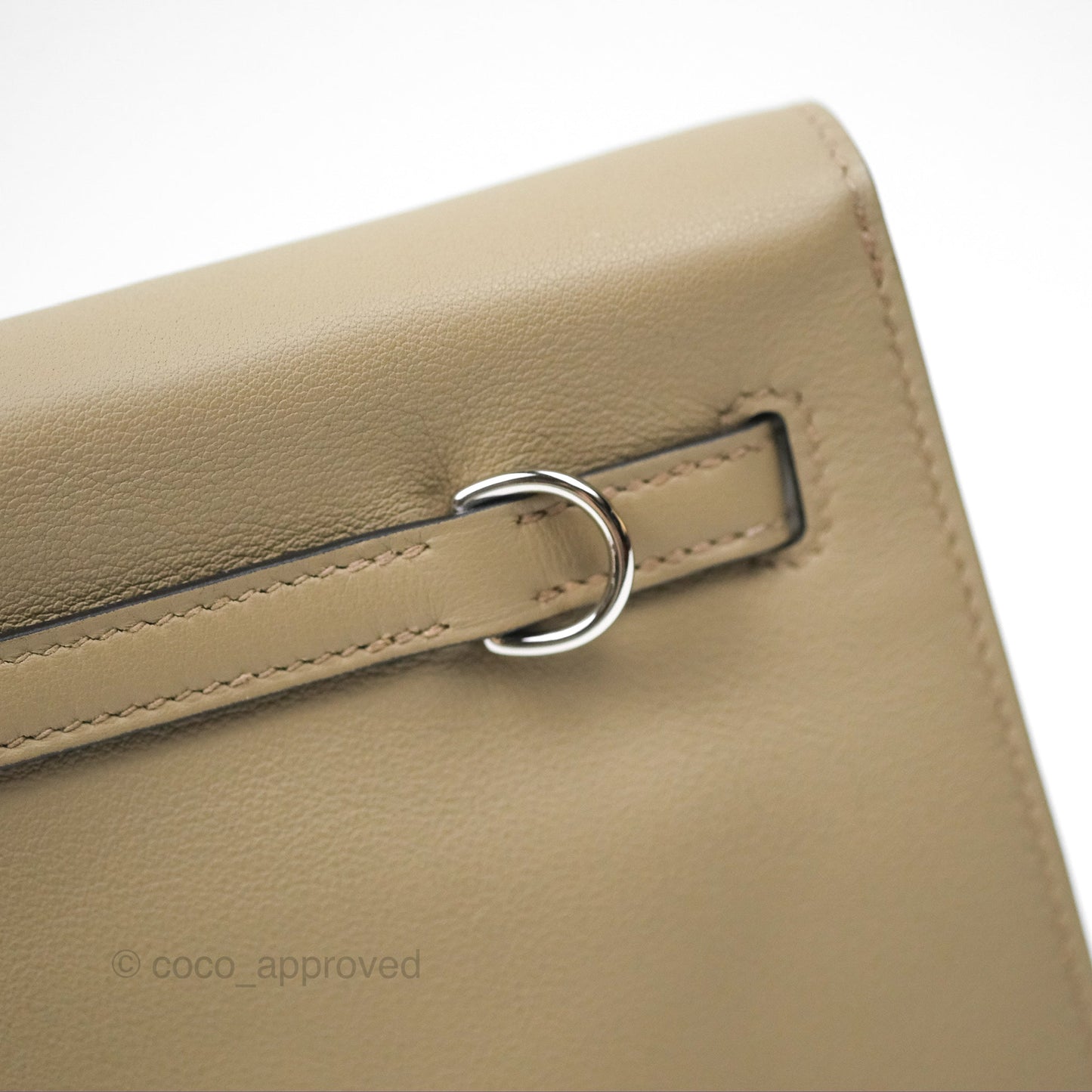 Hermès Kelly Danse II Bag Beige Marfa Palladium Hardware