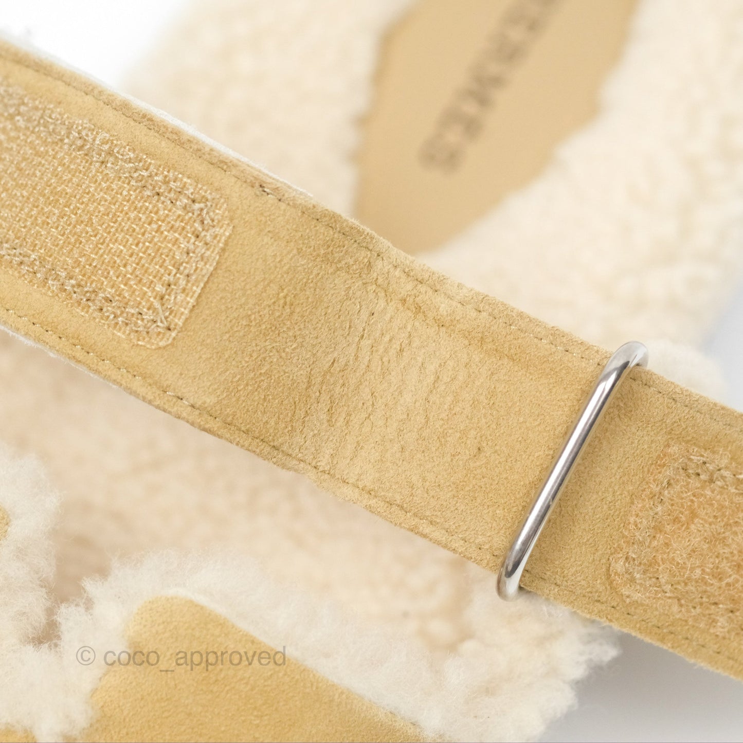 Hermès Chypre Sandal Shearling Beige Albâtre / Écru Suede Goatskin