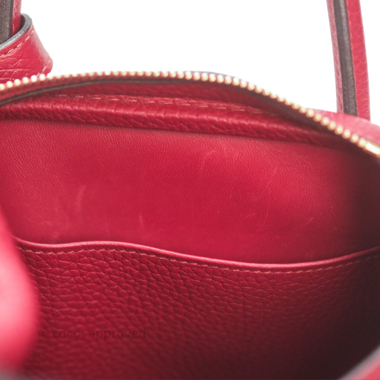 Hermès Lindy 30 Rouge Grenat K1 Clemence Gold Hardware