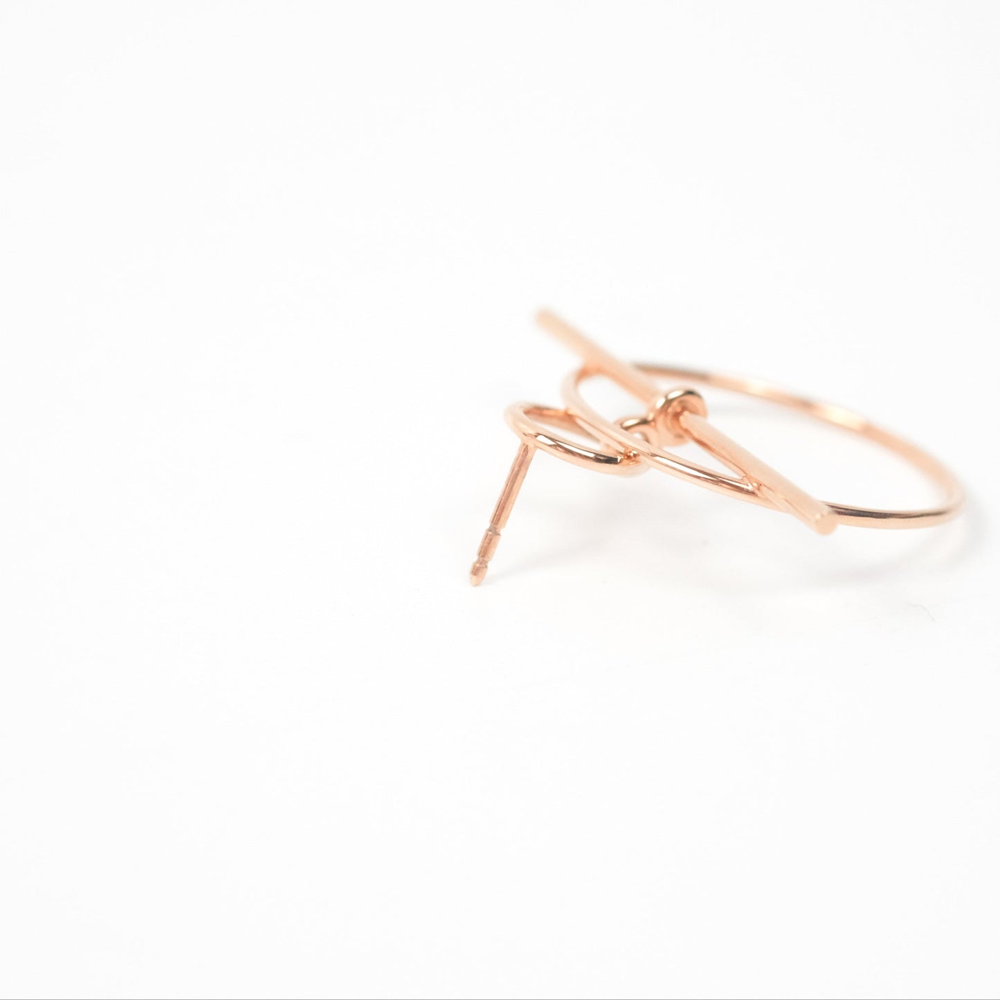 Hermès Loop Earrings Small Model Rose Gold