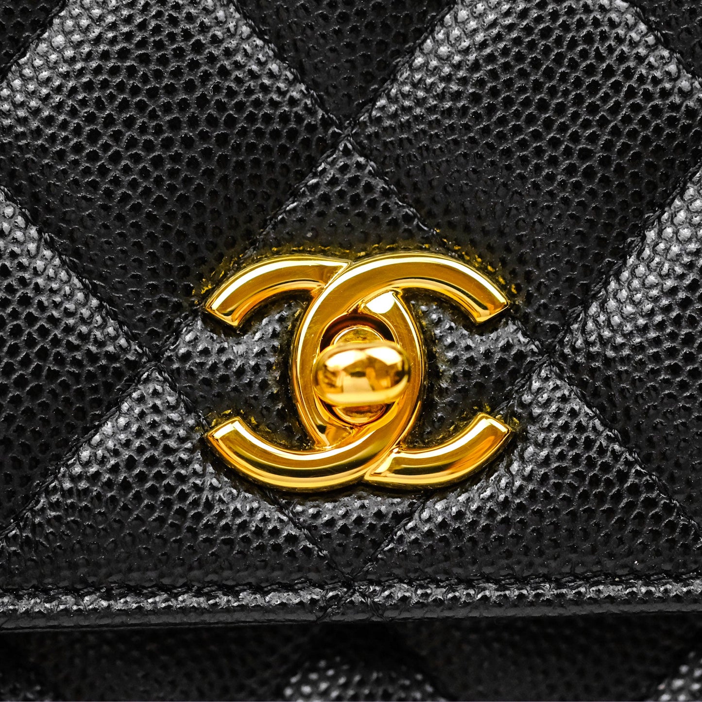 Chanel WOC Bag Charm Black Caviar Gold Hardware