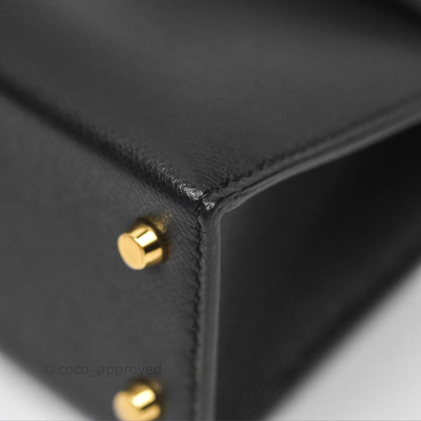 Hermès Mini Kelly II Touch Noir 89 Croc Gold Hardware