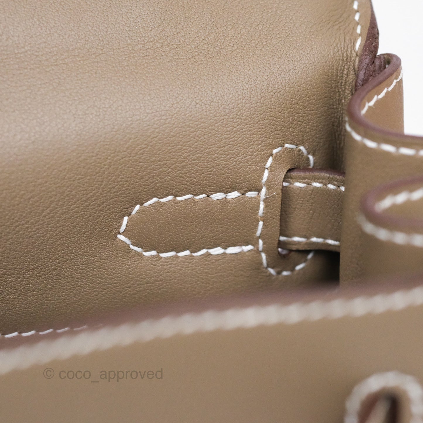 Hermès Retourne Kelly 25 Etoupe 18 Swift Gold Hardware
