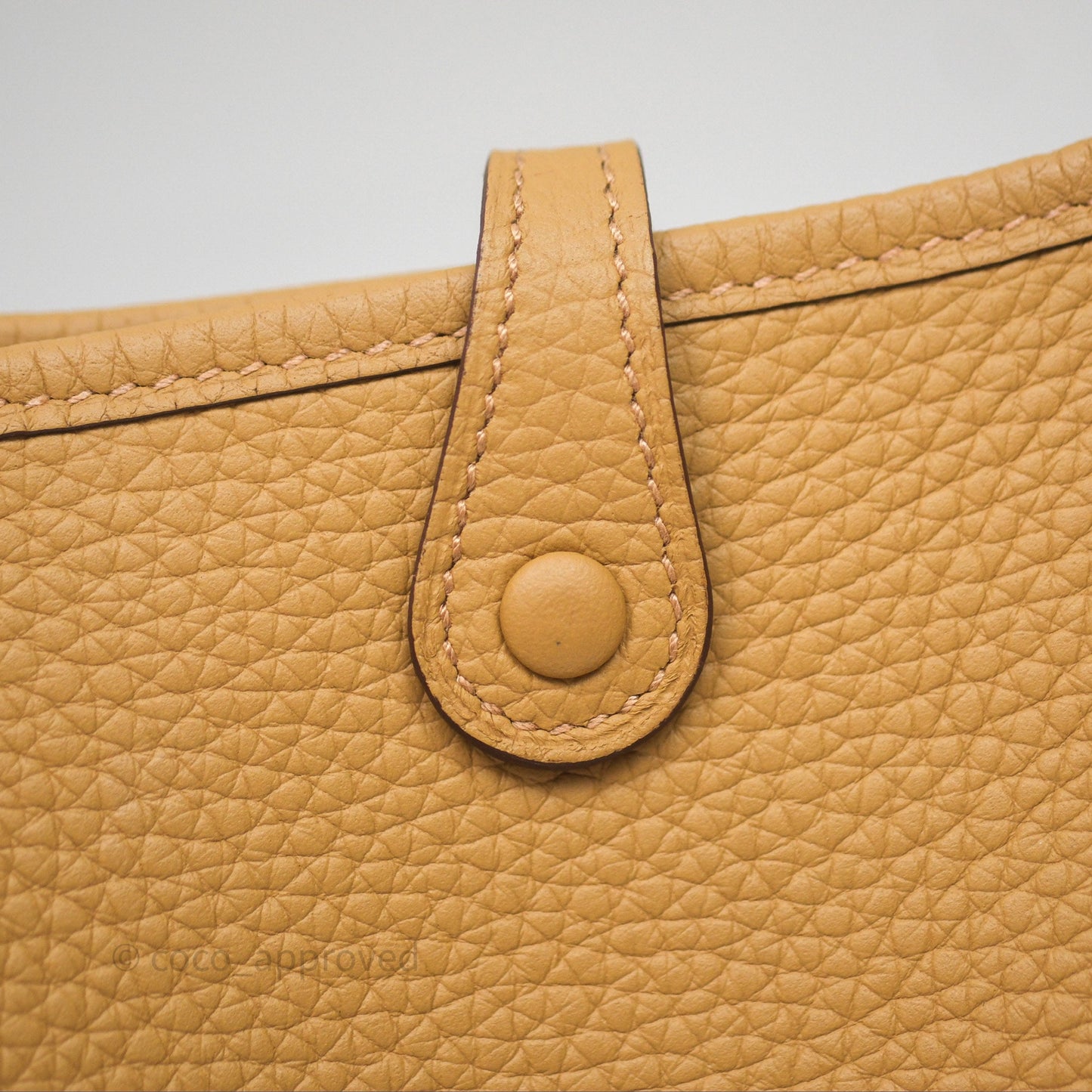 Hermès Mini Evelyne 16 Biscuit 48 Clemence Palladium Hardware