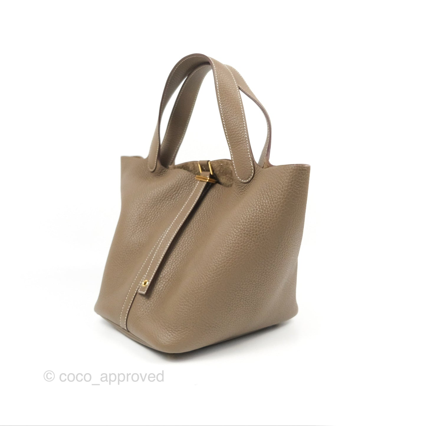 Hermès Picotin 22 Etoupe Clemence Gold Hardware