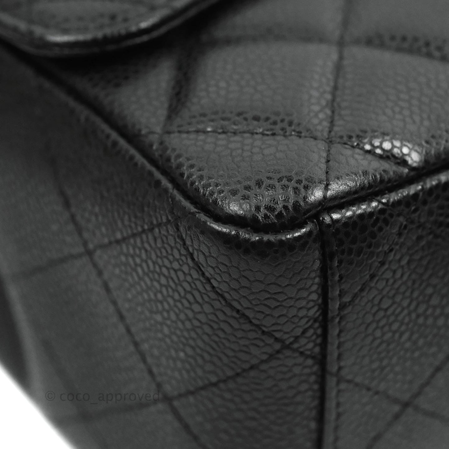 Chanel Single Flap Maxi Caviar Black Silver Hardware