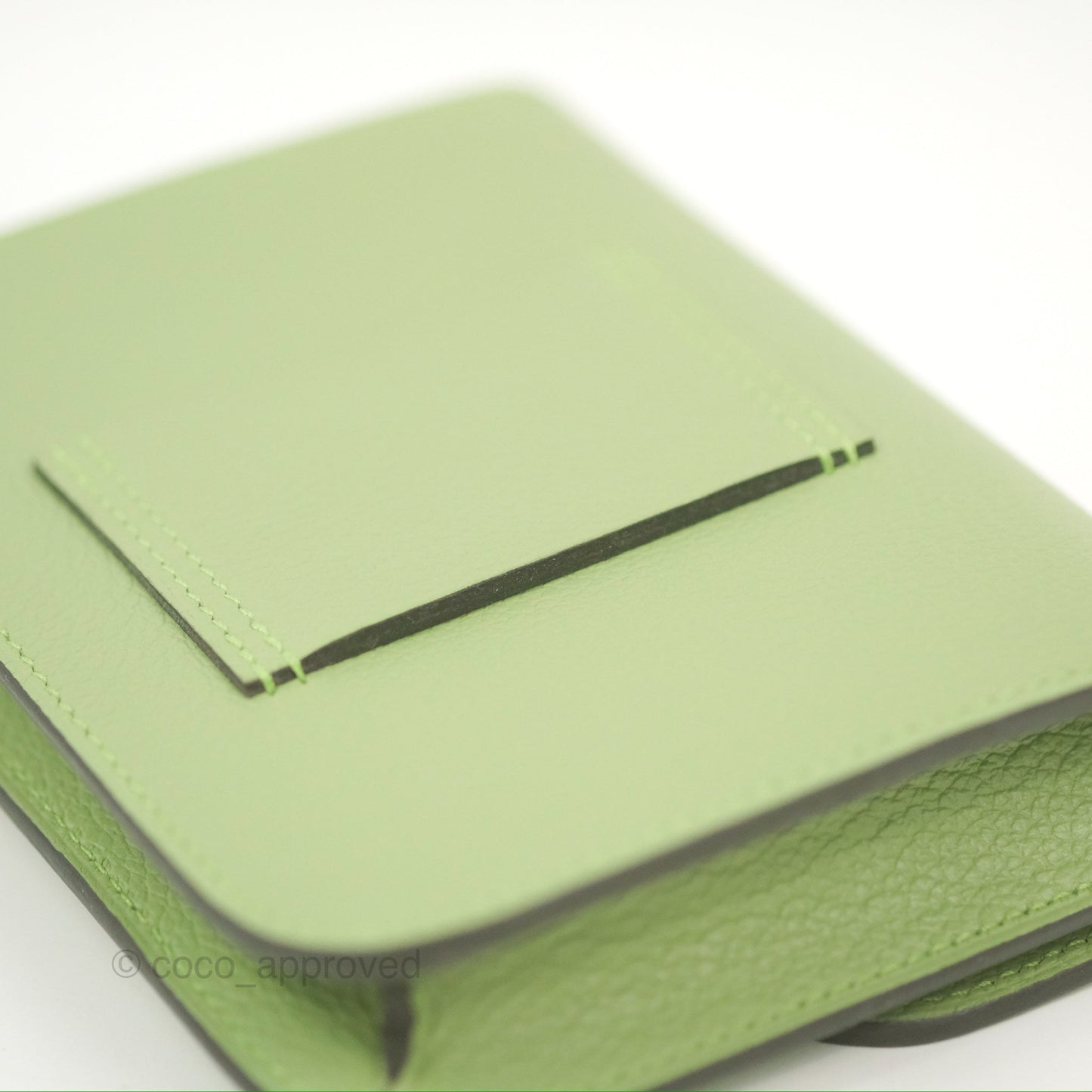 Hermès Constance Slim Wallet Vert Criquet Evercolour Gold Hardware
