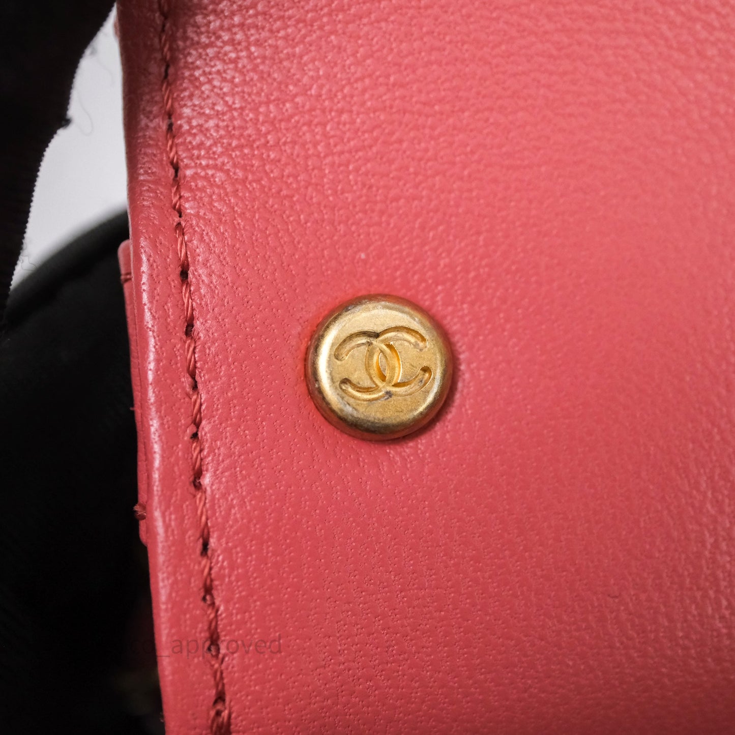 Chanel Quilted Chain Infinity Handle Bag Pink Lambskin Aged Gold Hardware