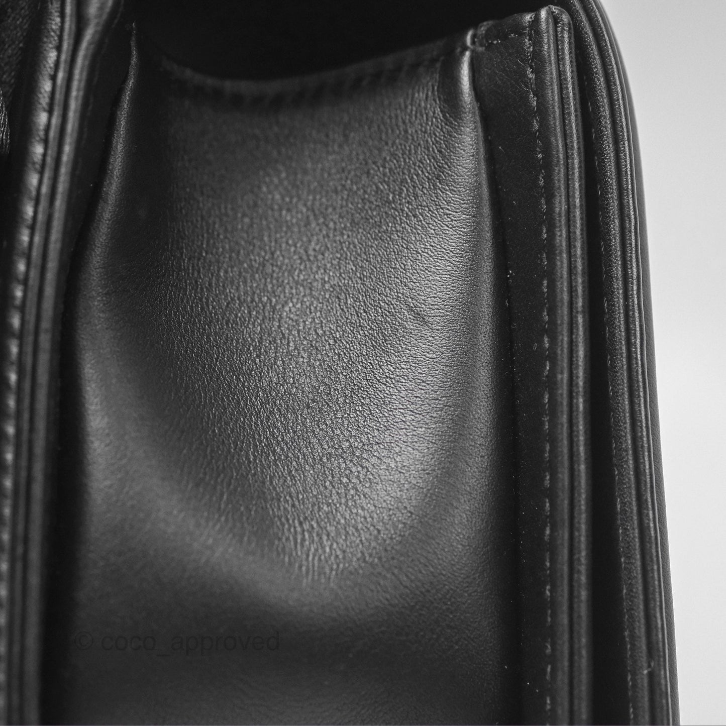 Chanel Small Boy Quilted Black Calfskin Ruthenium Hardware