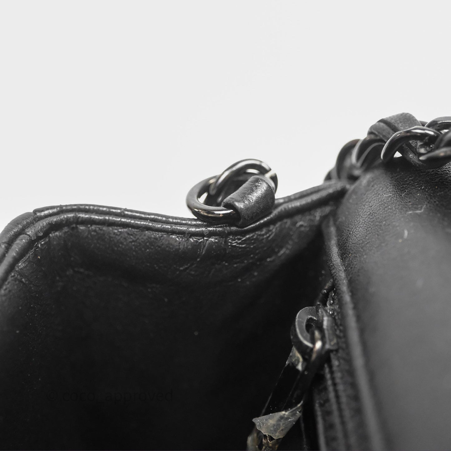 Chanel Quilted Mini Rectangular Chevron Black Lambskin So Black Hardware