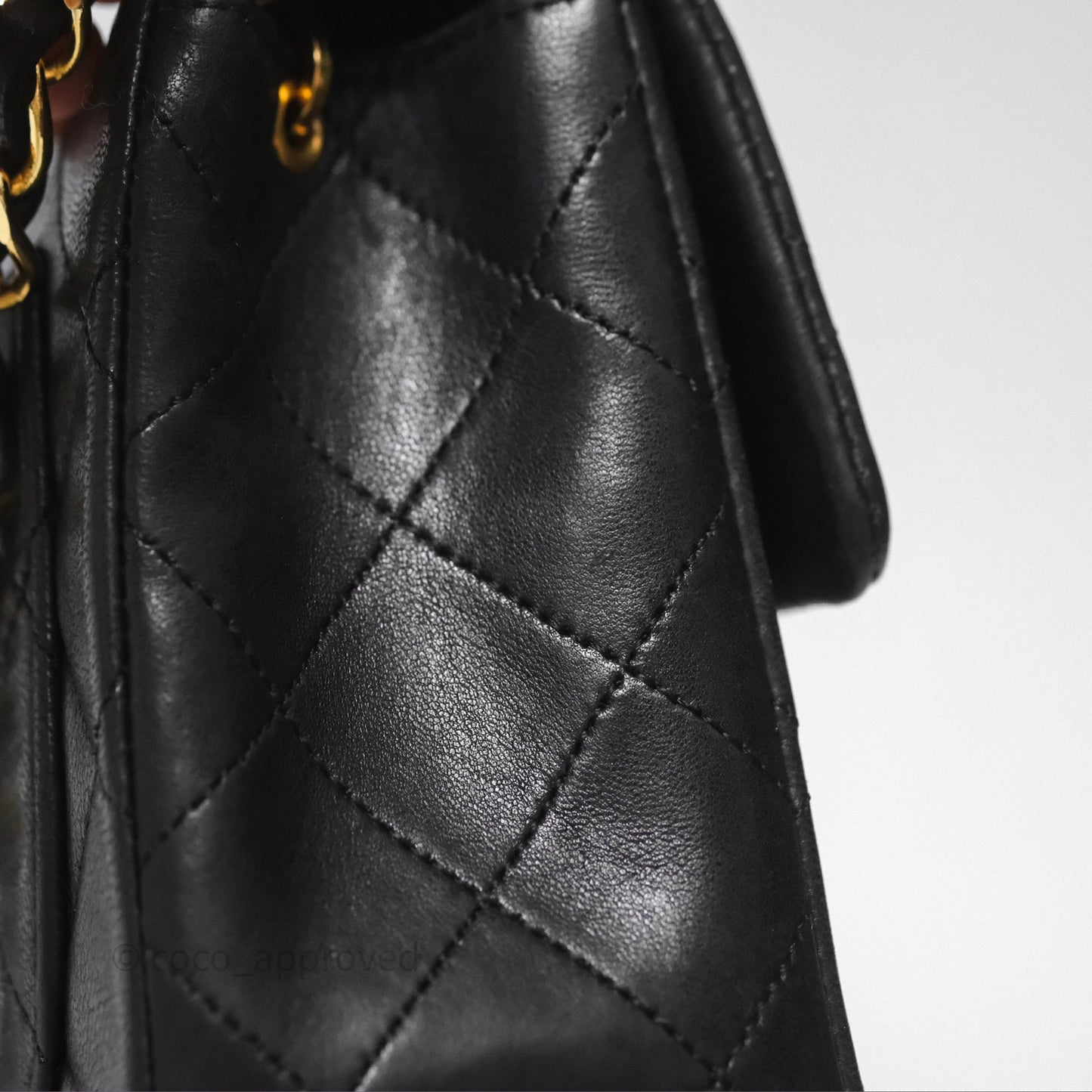 Chanel Vintage Mini Square Black Lambskin 24K Gold Hardware