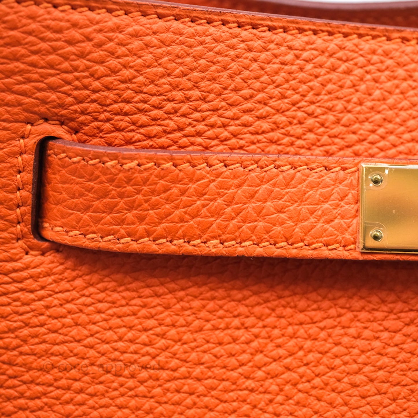 Hermes Kelly So Orange Togo Gold Hardware