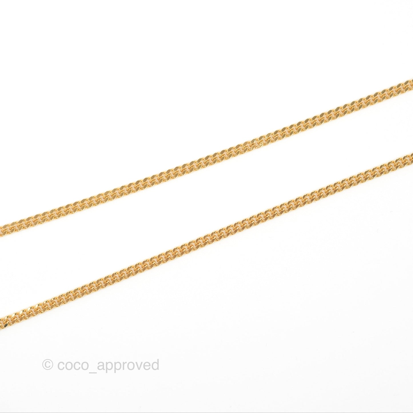 Chanel Heart CC Crystal Necklace Gold Tone 23C