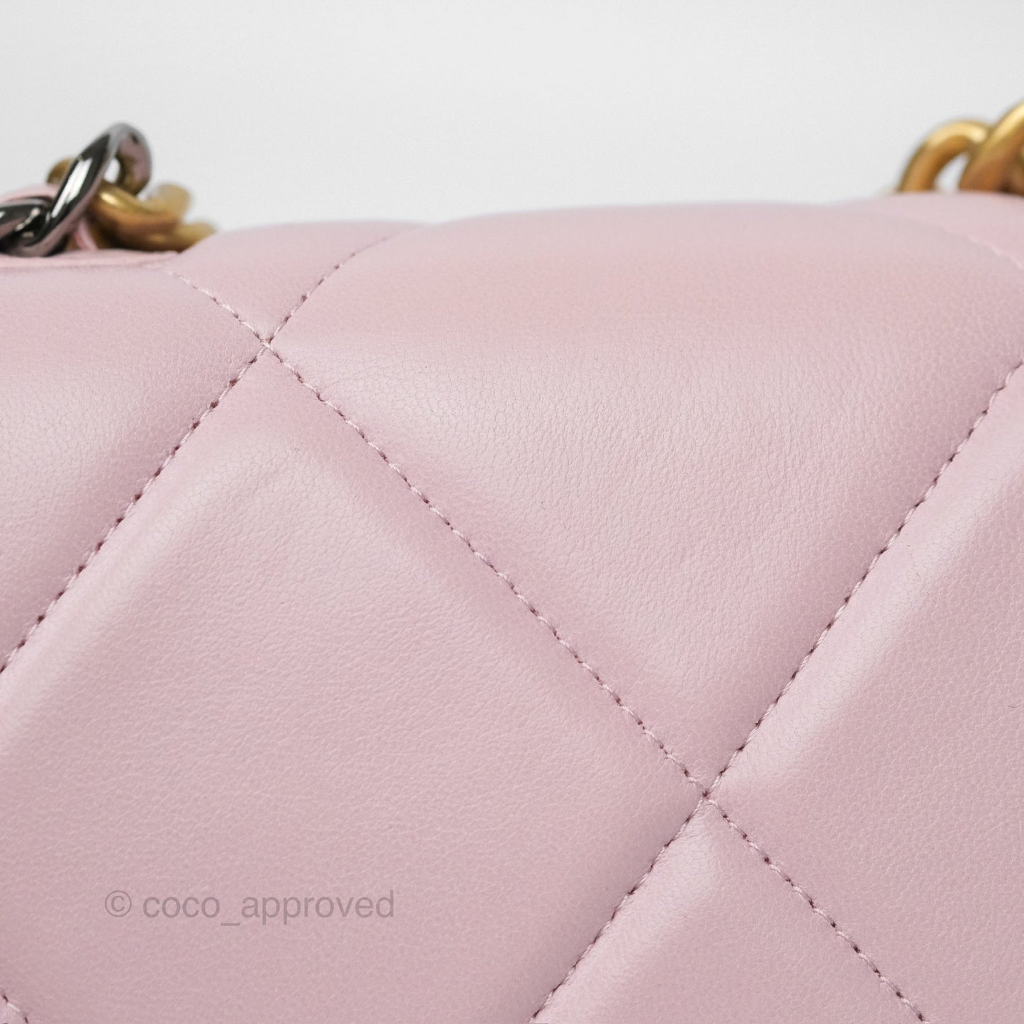 Chanel 19 Wallet on Chain WOC Light Pink Lambskin Mixed Hardware