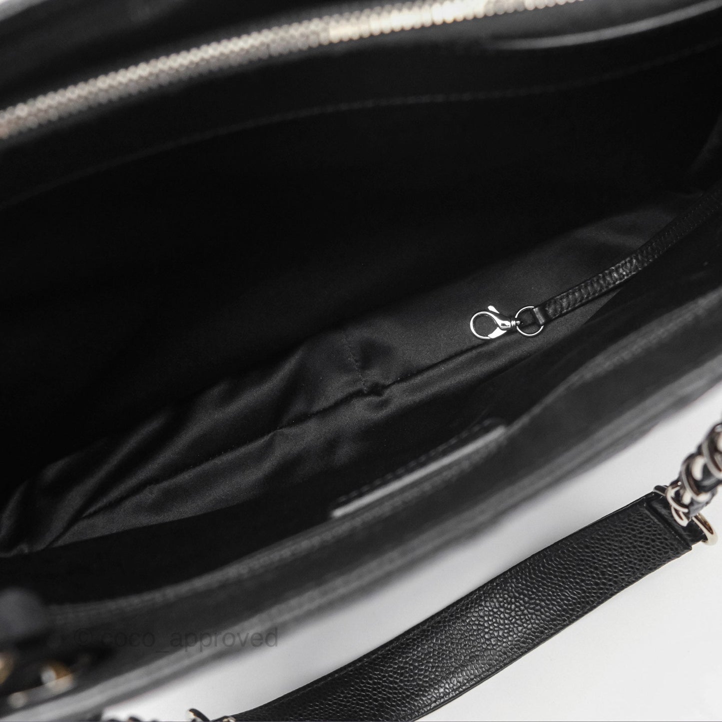 Chanel GST Black Caviar Silver Hardware