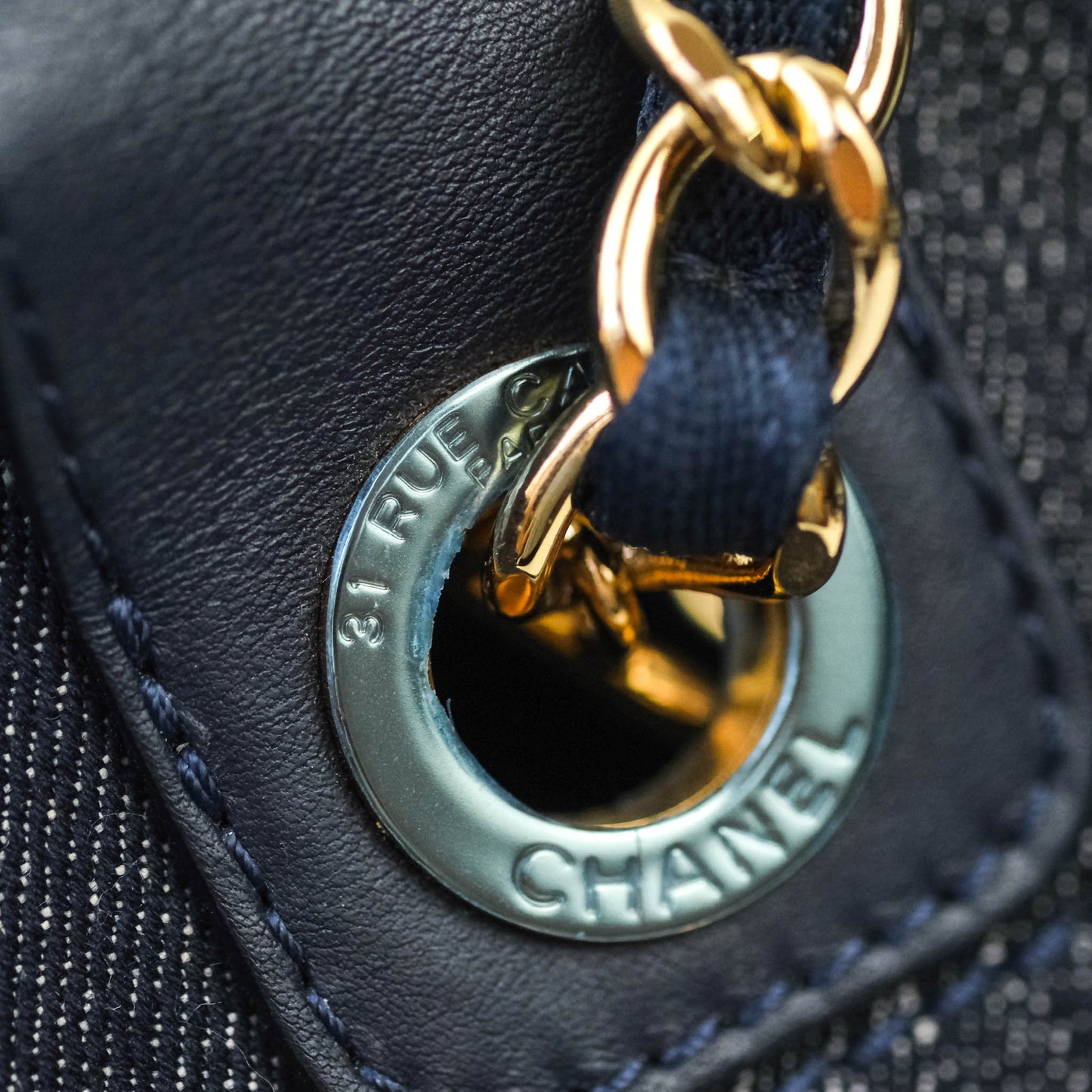 Chanel Canvas Large Deauville Tote Denim