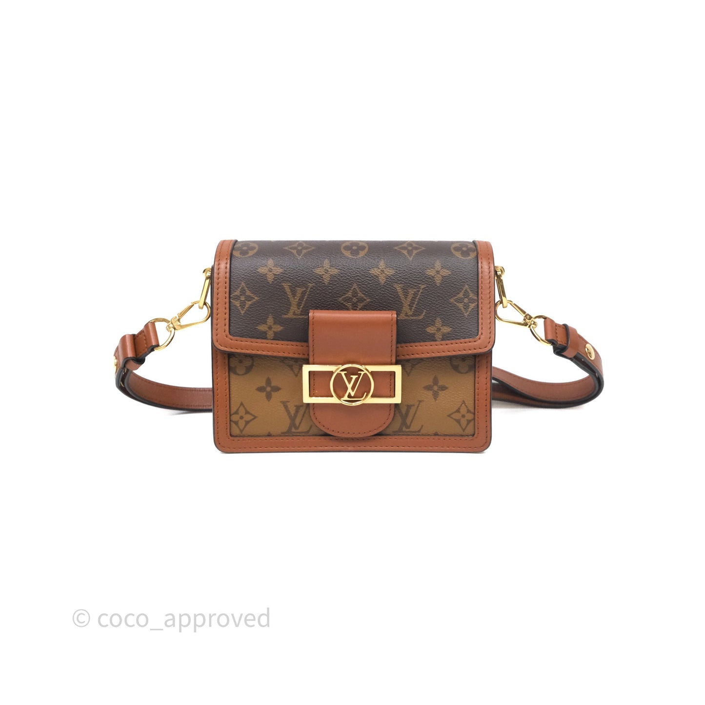 Louis Vuitton Mini Dauphine Monogram Tan Calfskin