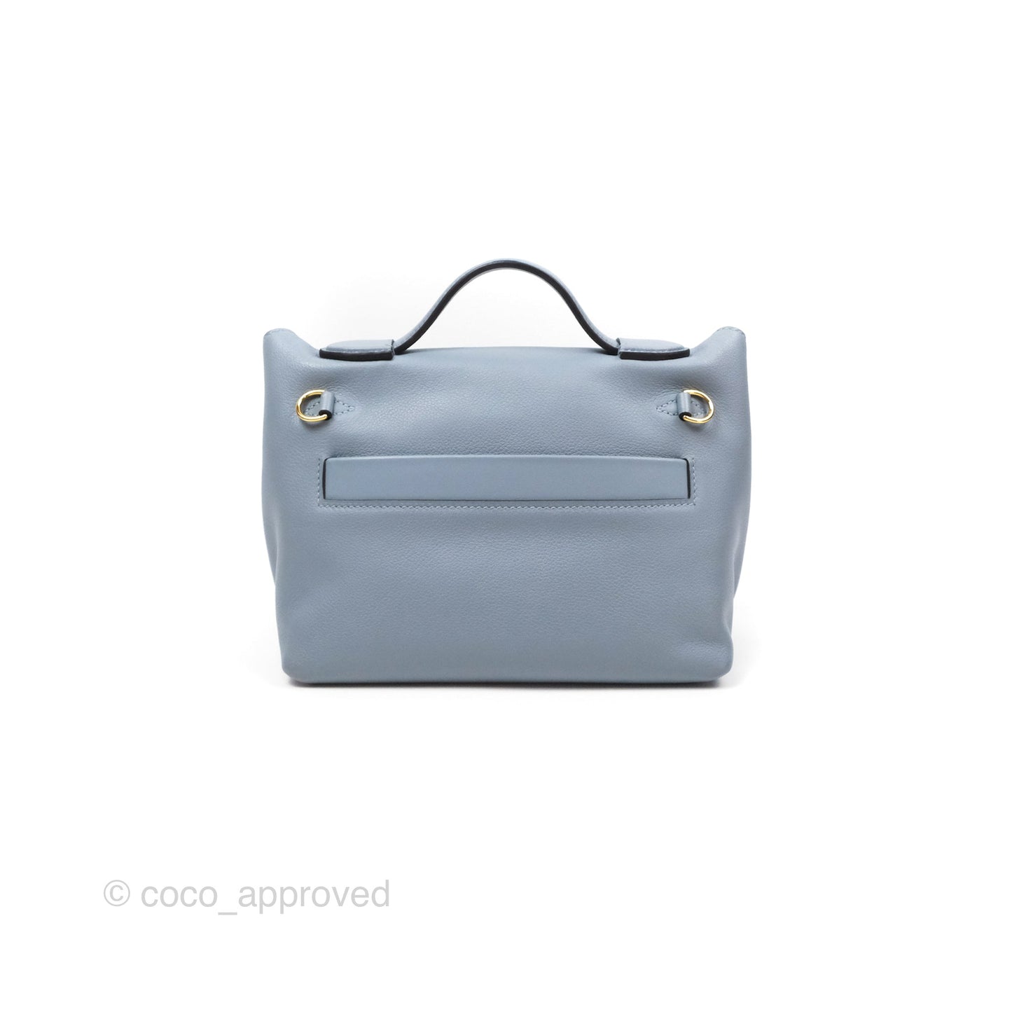 Hermès 24/24 21 Mini Bleu Lin J7 Evercolor/ Swift Gold Hardware