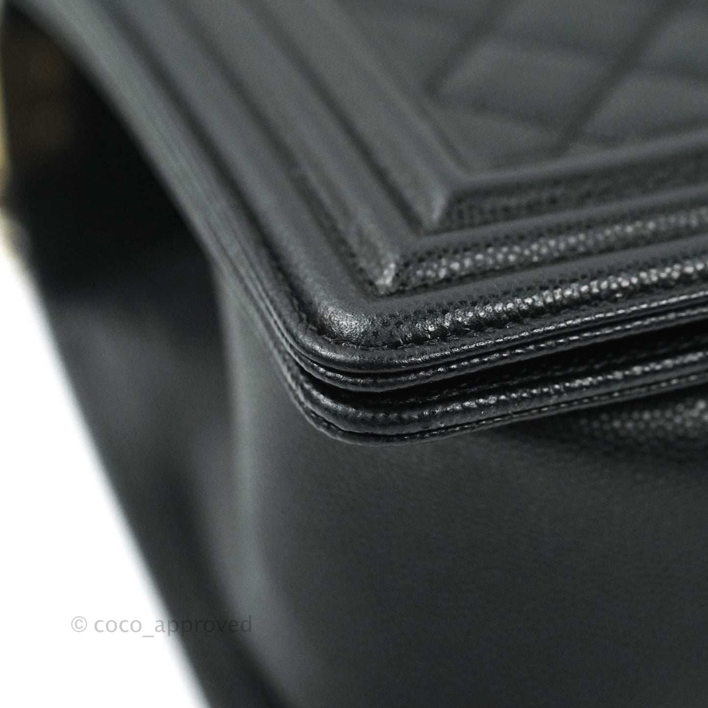 Chanel Boy Quilted Medium Black Caviar Gold Hardware