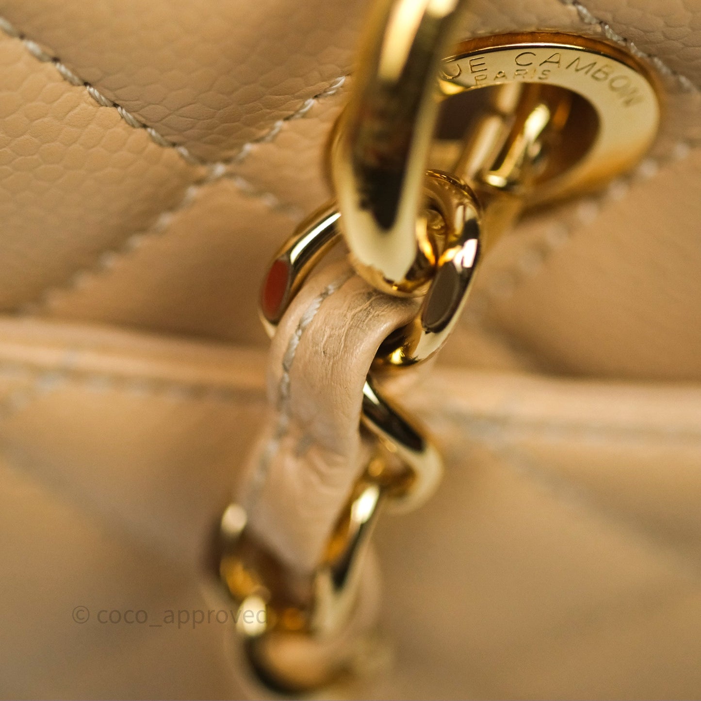 Chanel GST Beige Caviar Gold Hardware