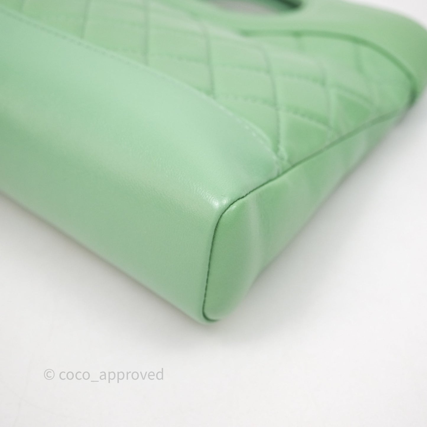 Chanel Mini 31 Green Shiny Lambskin Gold Hardware