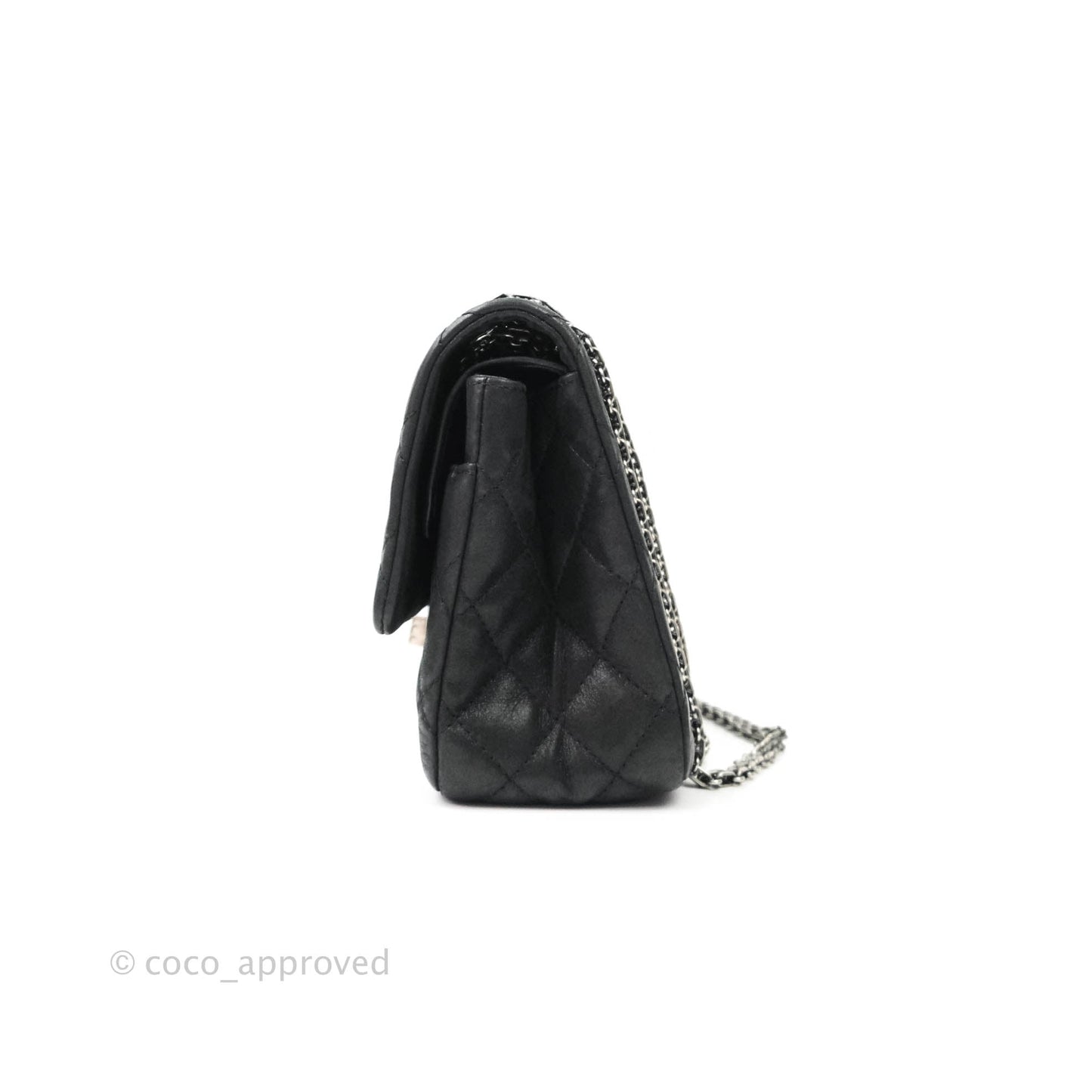 Chanel Reissue Quilted Aged Calfskin Black Ruthenium Hardware 226