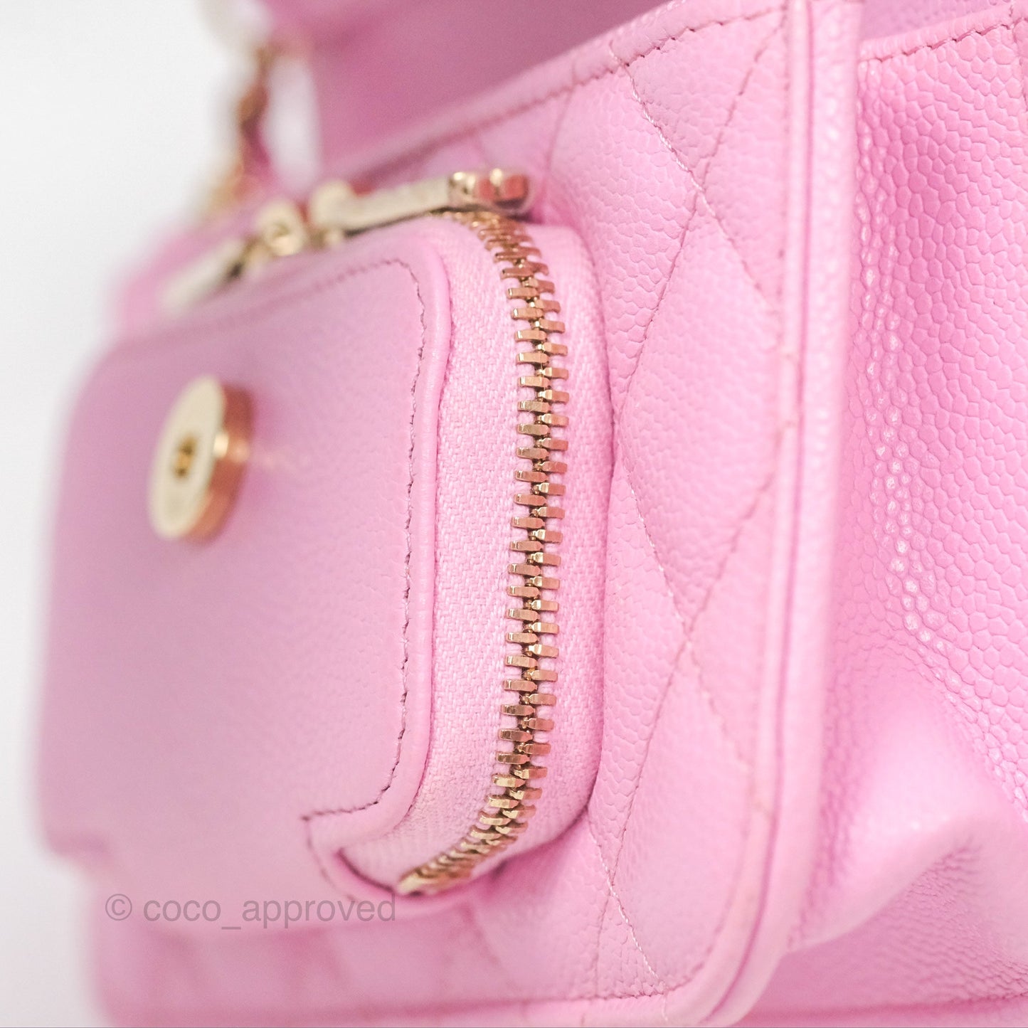 Chanel Business Affinity Clutch With Chain Pink Caviar Gold Hardware