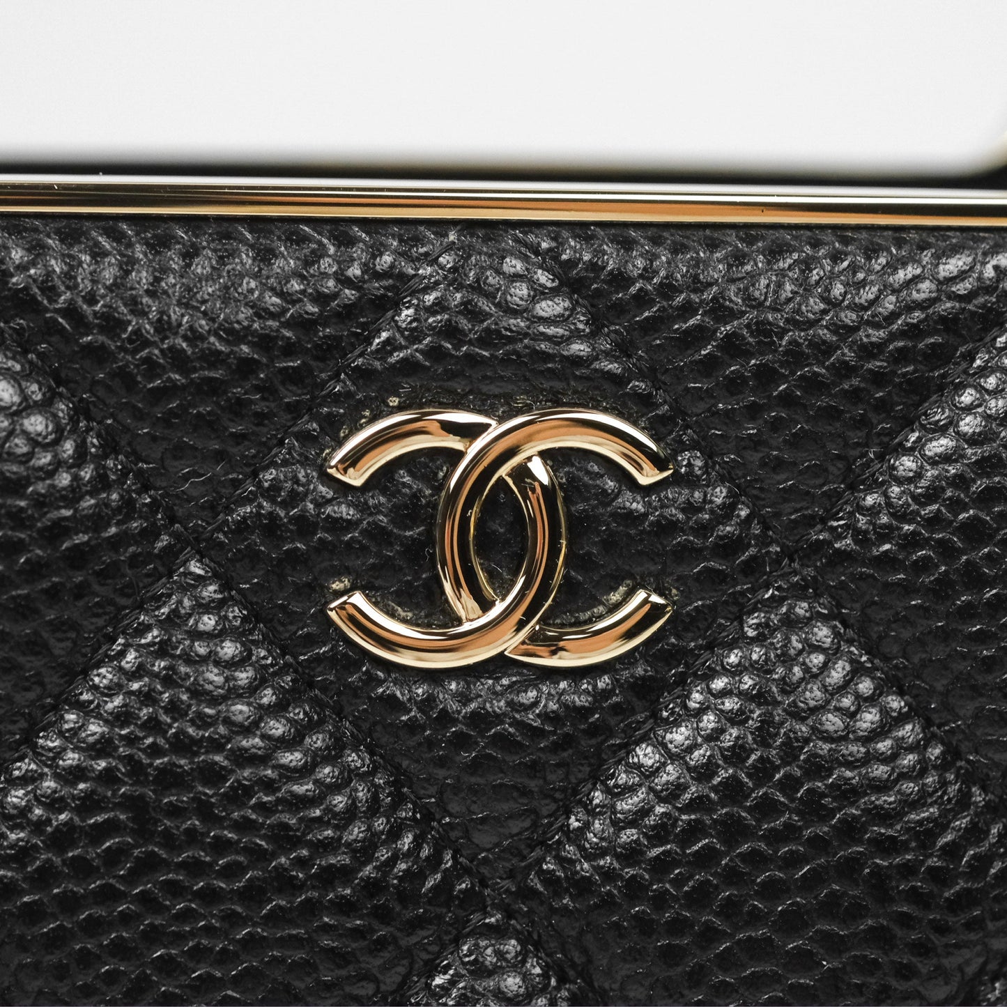 Chanel Evening Bag Caviar Black Gold Hardware 22S