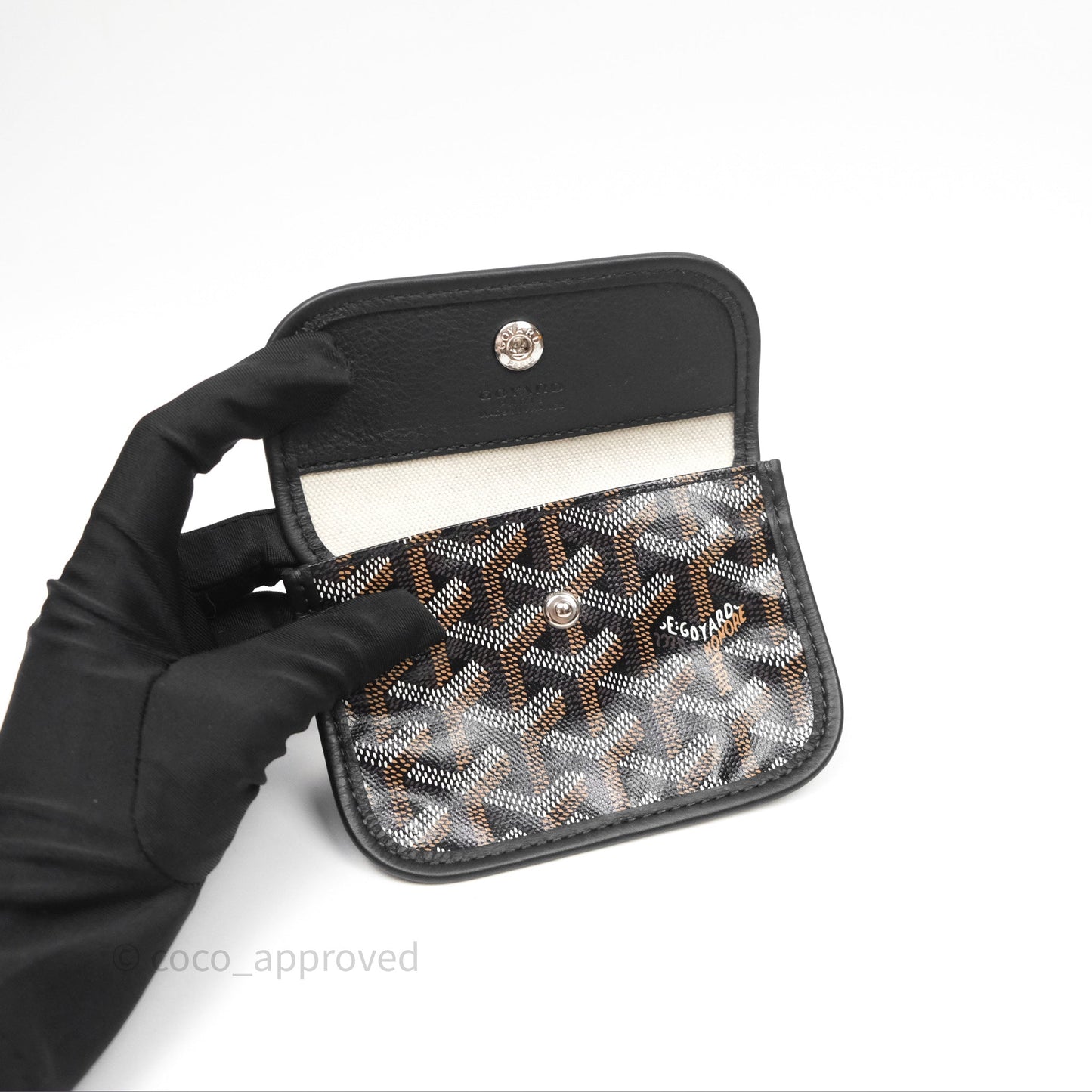 Goyard Anjou Mini Bag Goyardine Canvas Black