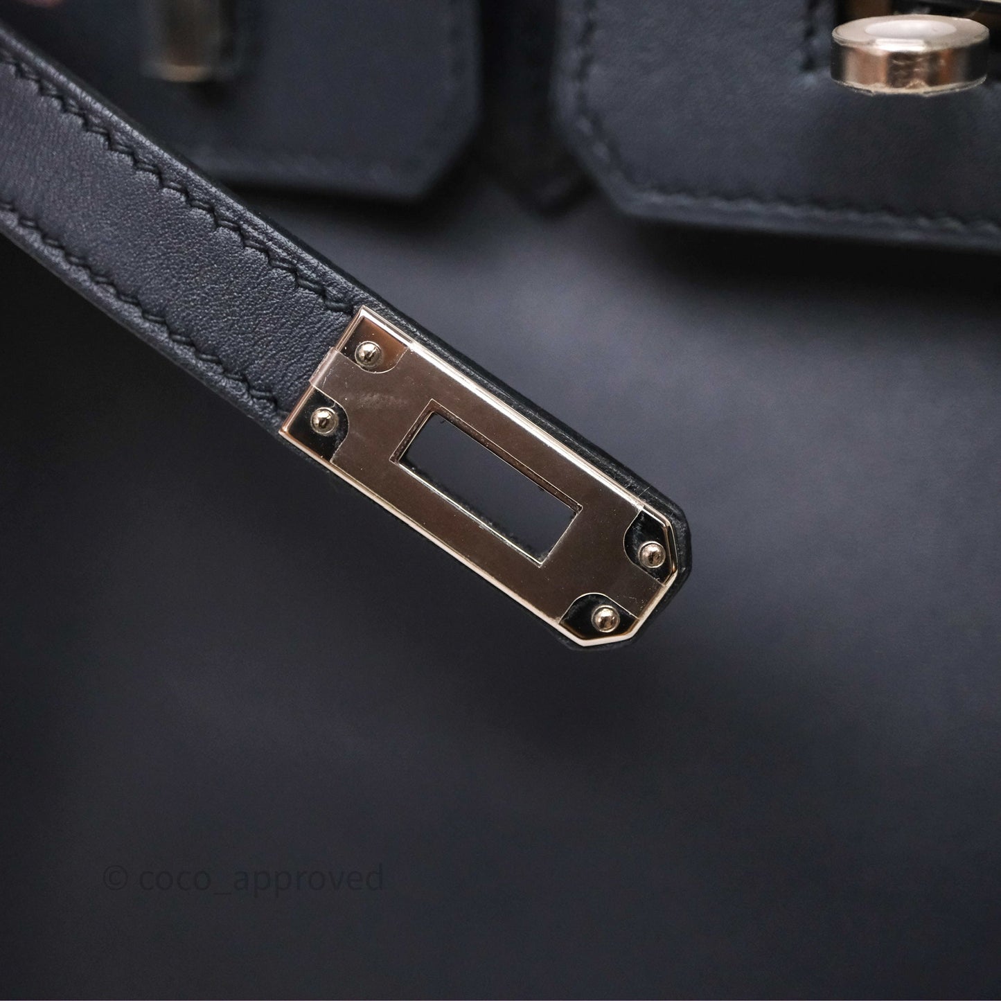 Hermes Birkin 25 Indigo Blue Swift Palladium Hardware