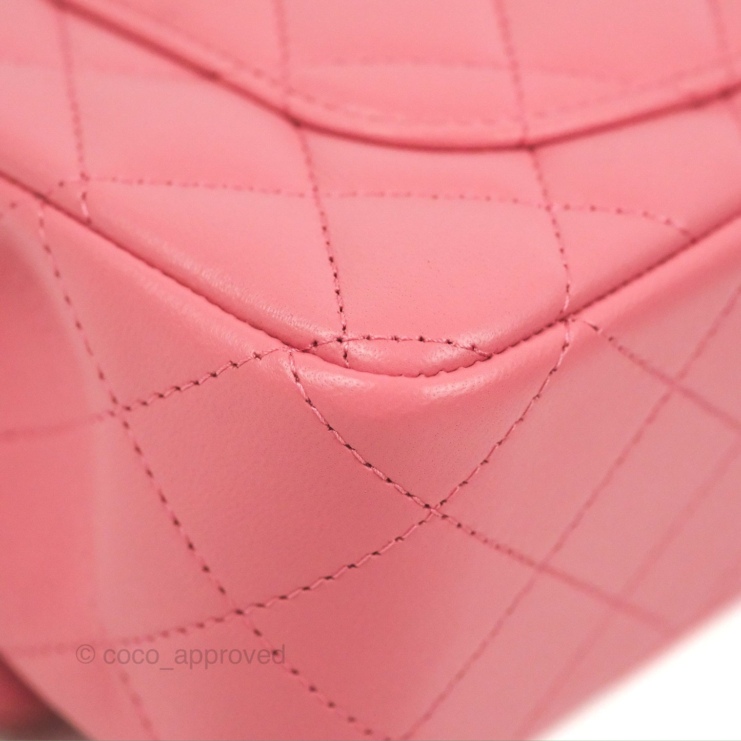 Chanel Top Handle Mini Rectangular Flap Bag Pink Lambskin Gold Hardware