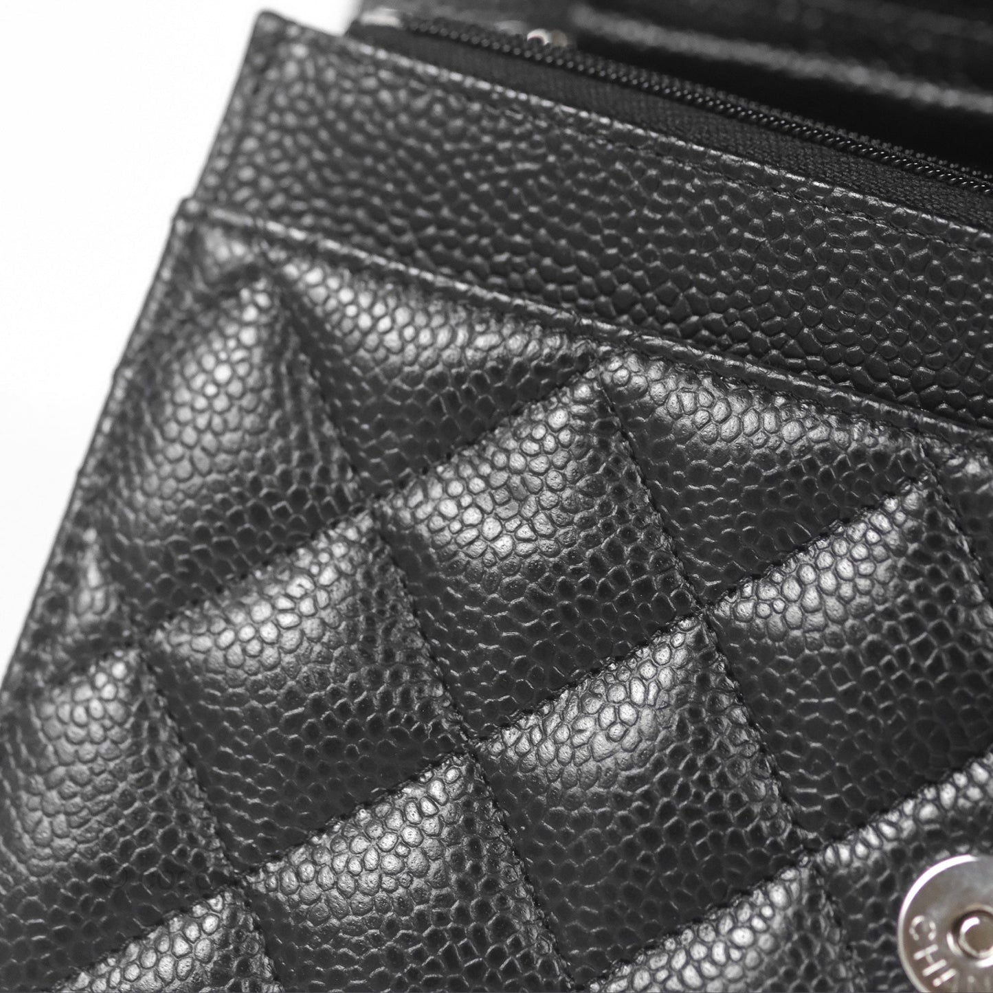 Chanel Quilted Classic WOC Black Caviar Silver Hardware