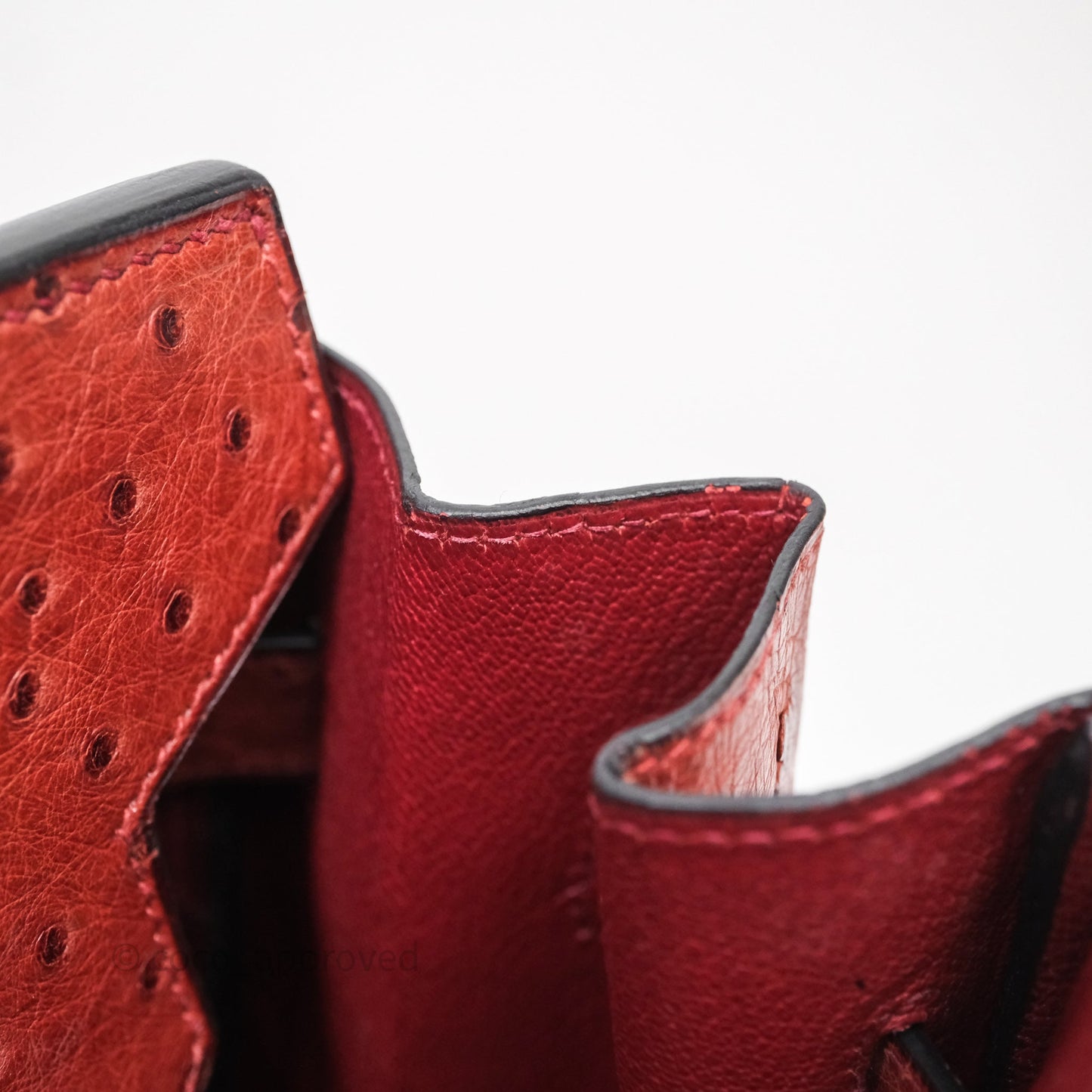 Hermès Birkin 35 Rouge H Ostrich Palladium Hardware