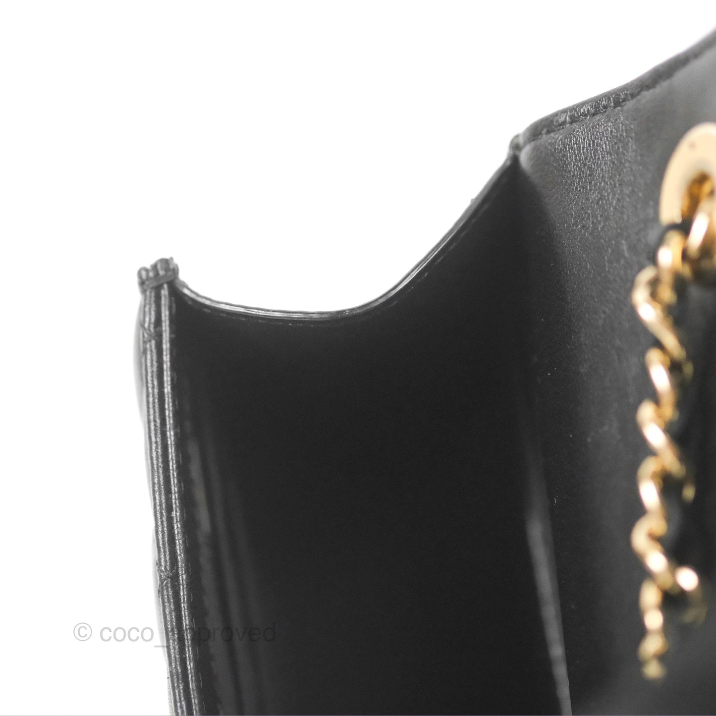 Chanel Mini Quilted Trendy CC Clutch With Chain Black Lambskin Gold Hardware