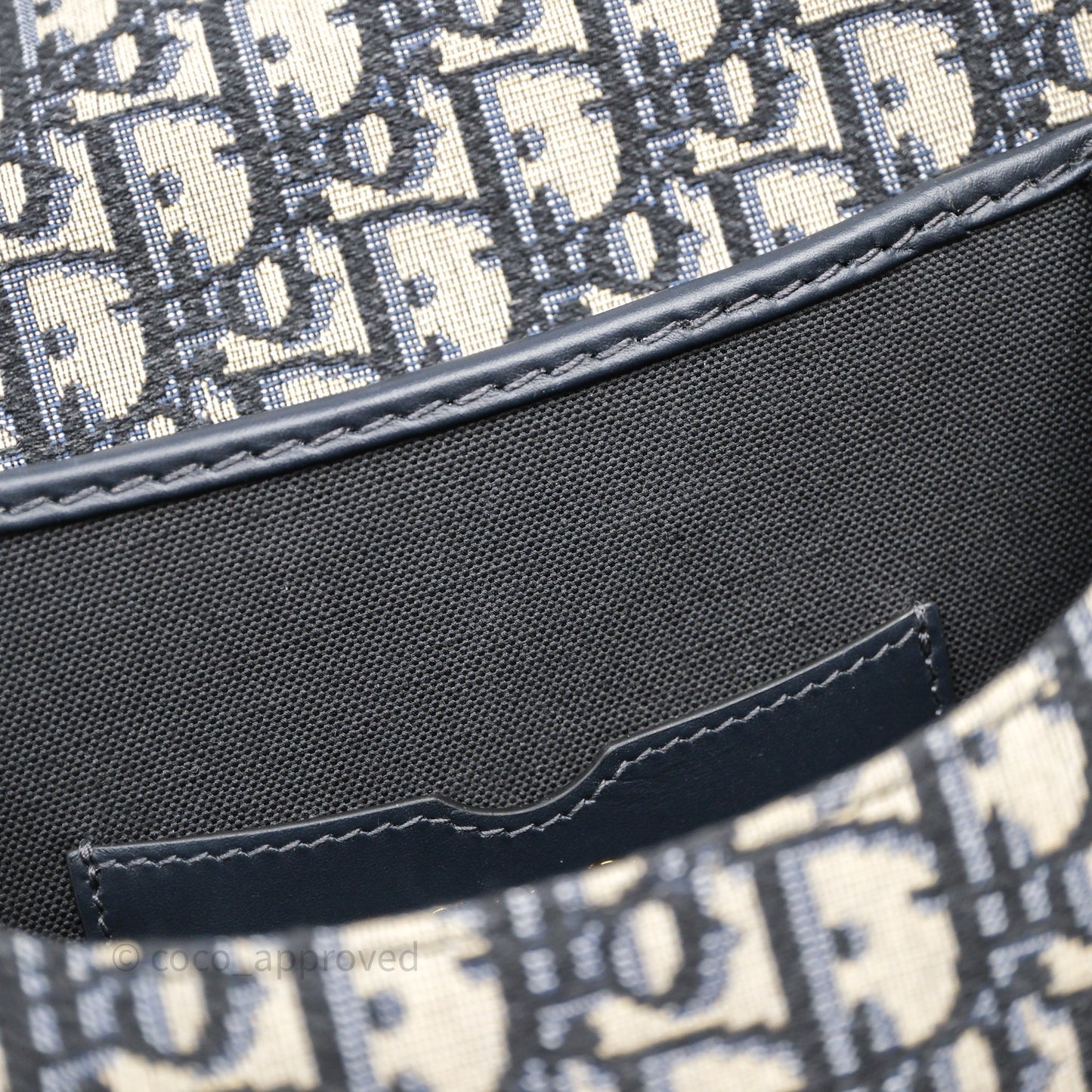 Christian Dior Medium Bobby Bag Blue Oblique Jacquard Canvas